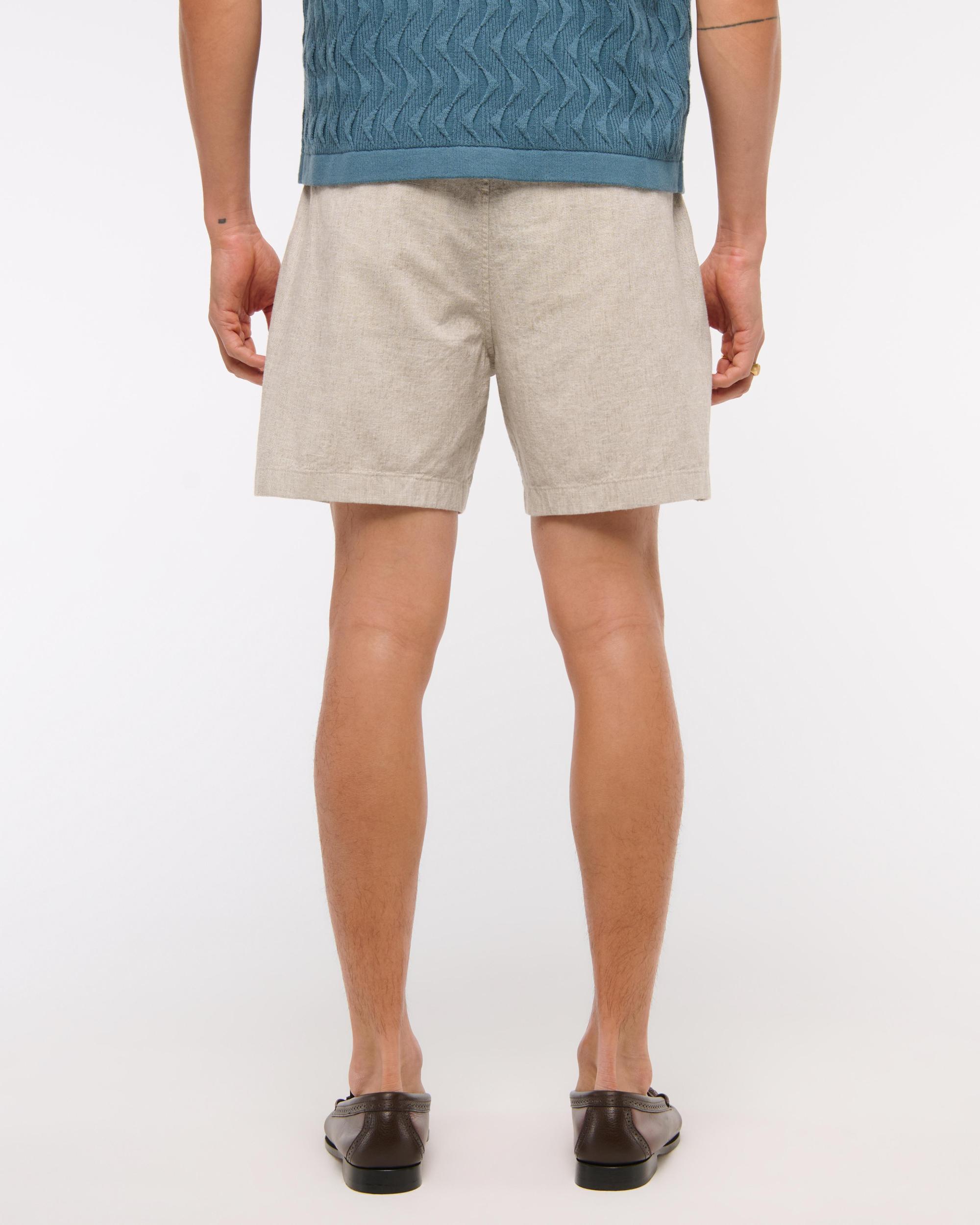 Linen-Blend Pull-On Short Product Image