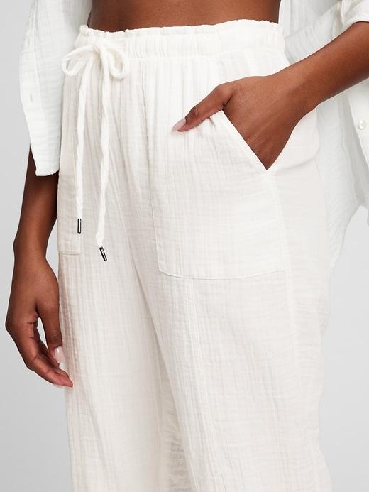 Crinkle Gauze High Rise Pull-On Pants Product Image