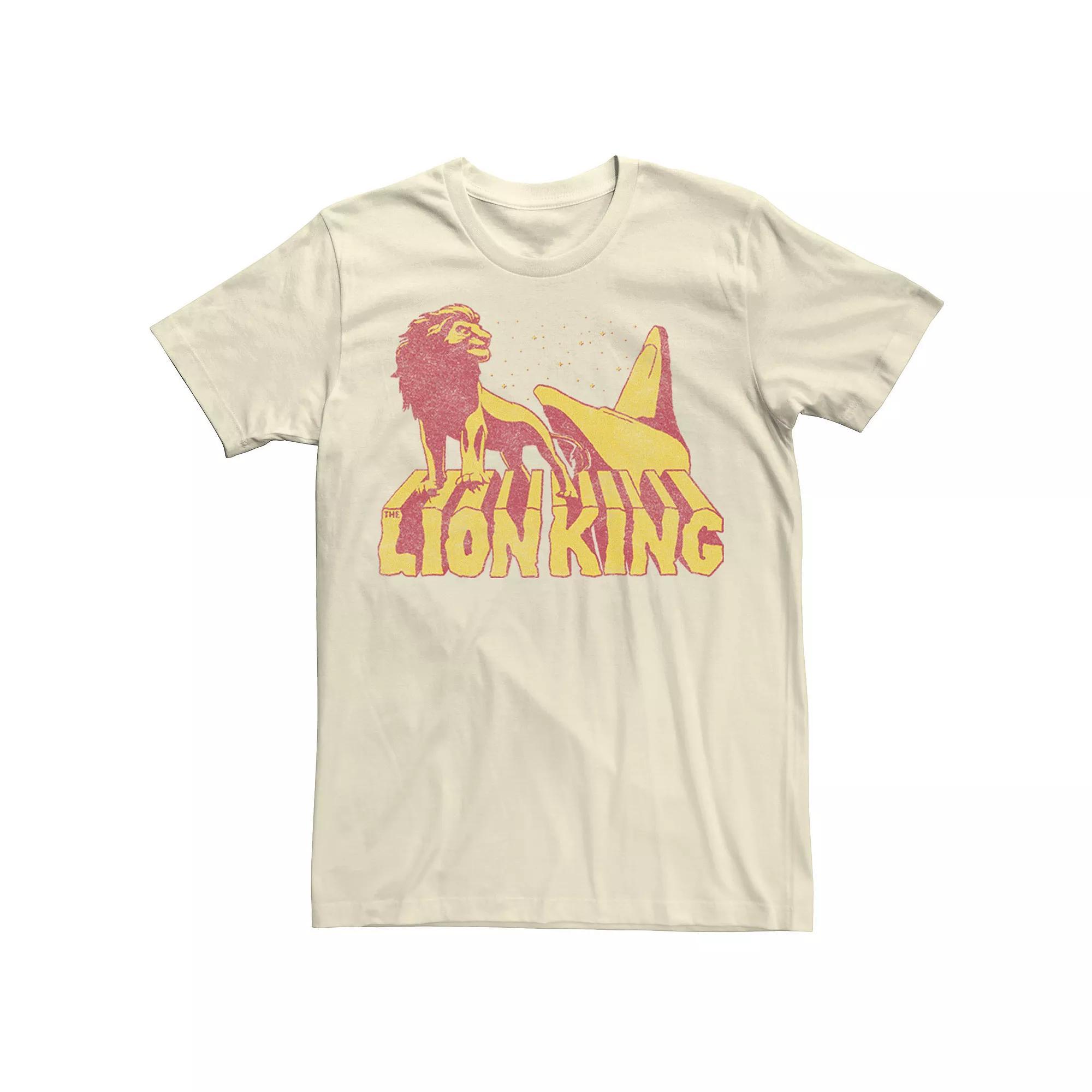 Disney's The Lion King Retro Pride Rock Logo Men's Tee, Size: Medium, Natural Product Image