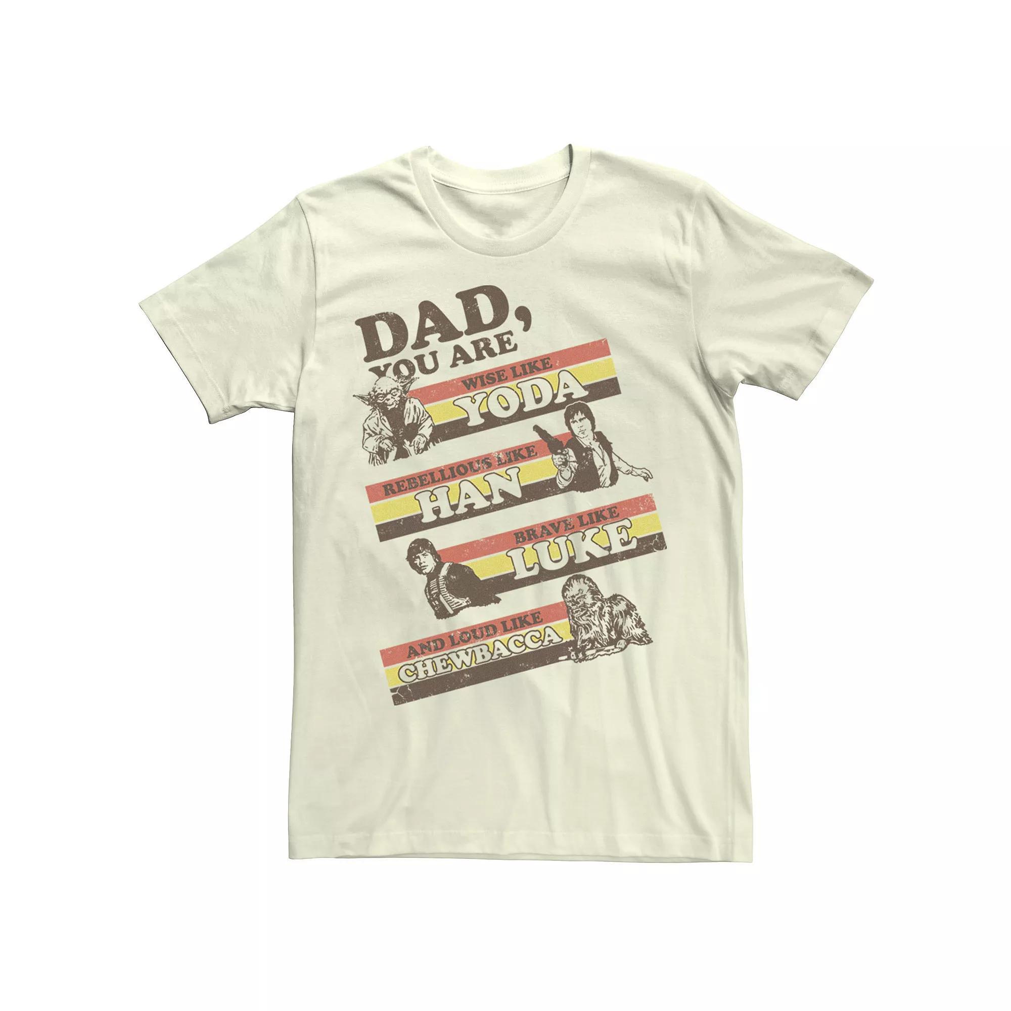 Men's Star Wars Dad You Are Retro Line Portraits Tee, Size: Medium, Natural Product Image