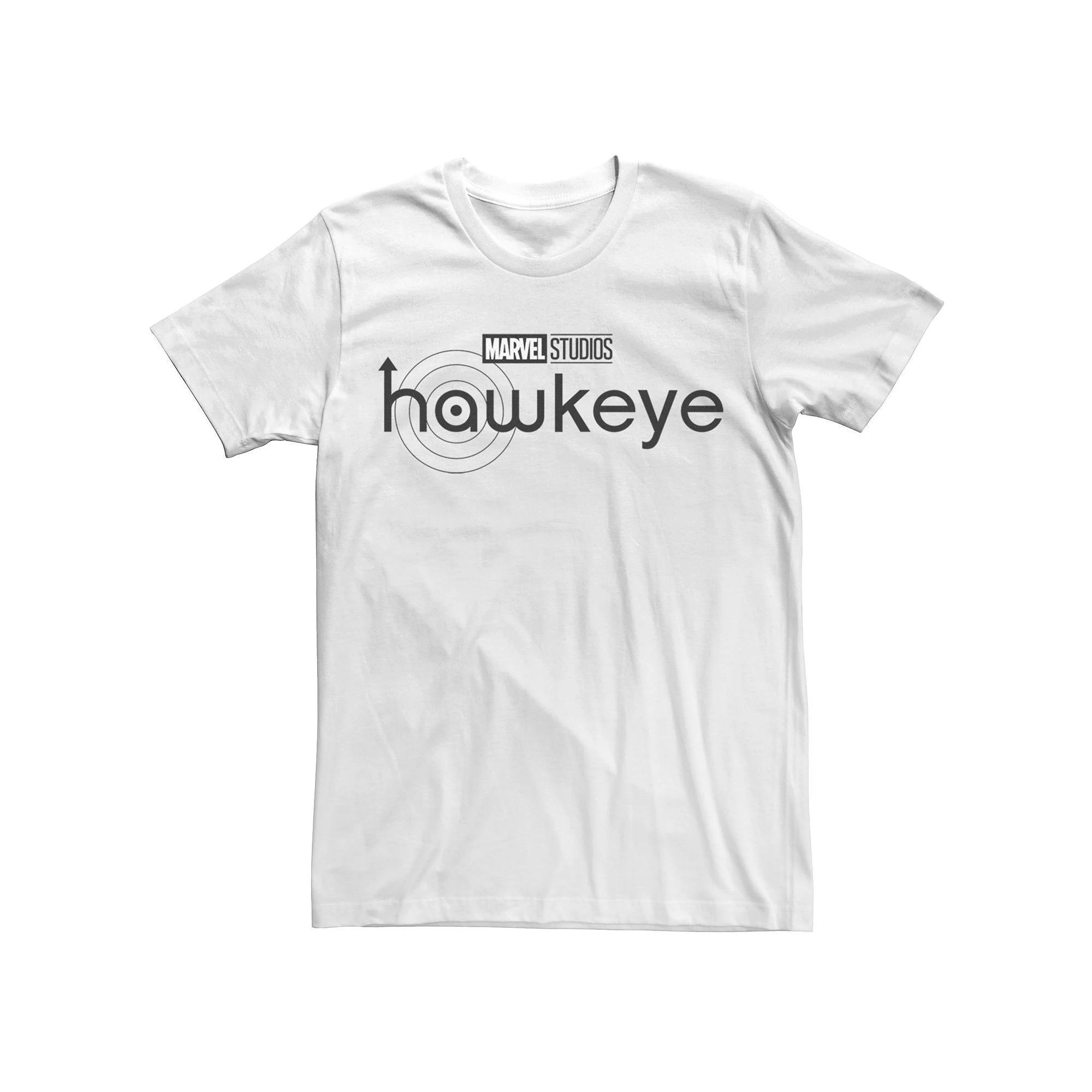 Men's Marvel Hawkeye Yellow Title Logo Tee, Size: XS, White Product Image