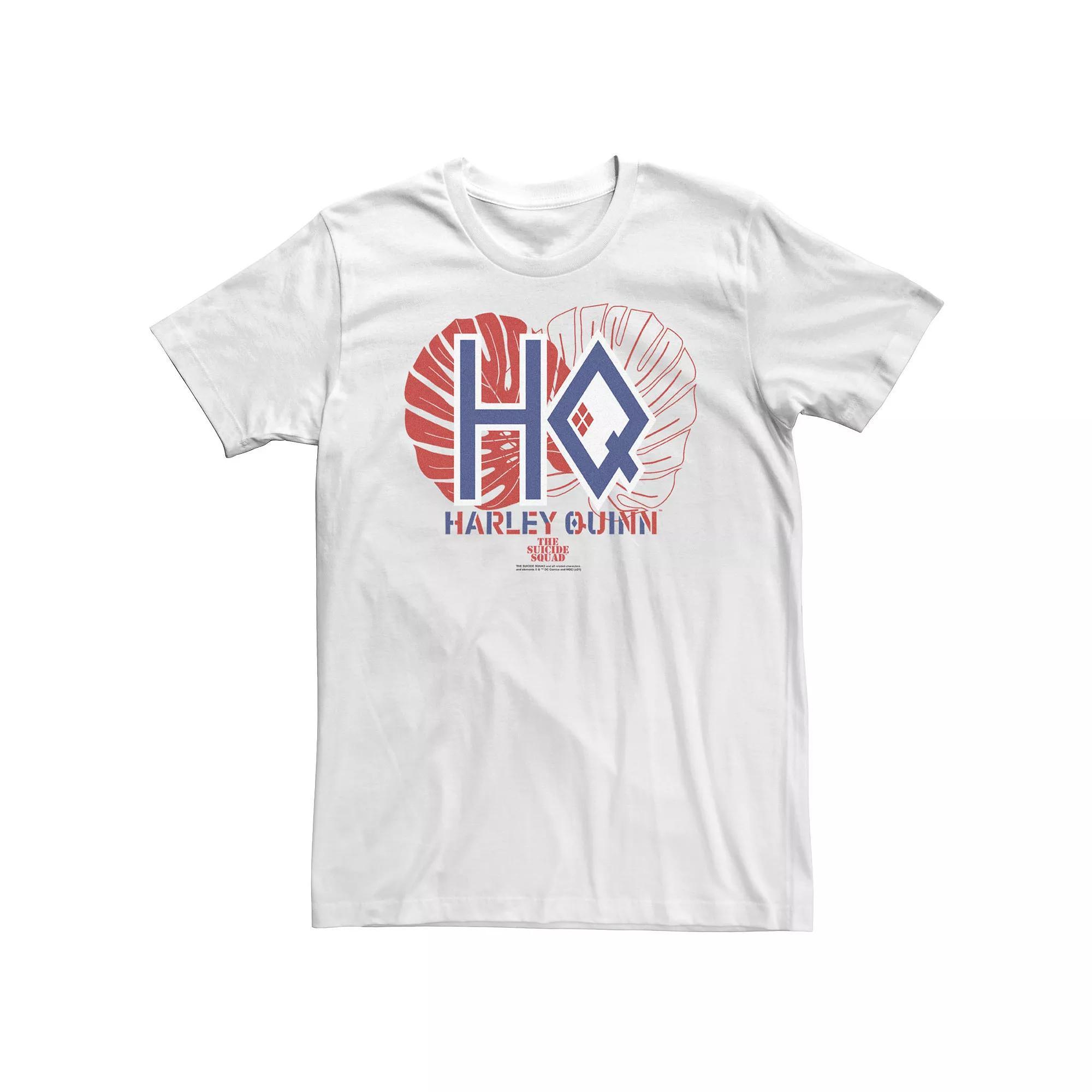 Big & Tall The Suicide Squad HQ Red & Blue Logo Tee, Men's, Size: XL Tall, White Product Image