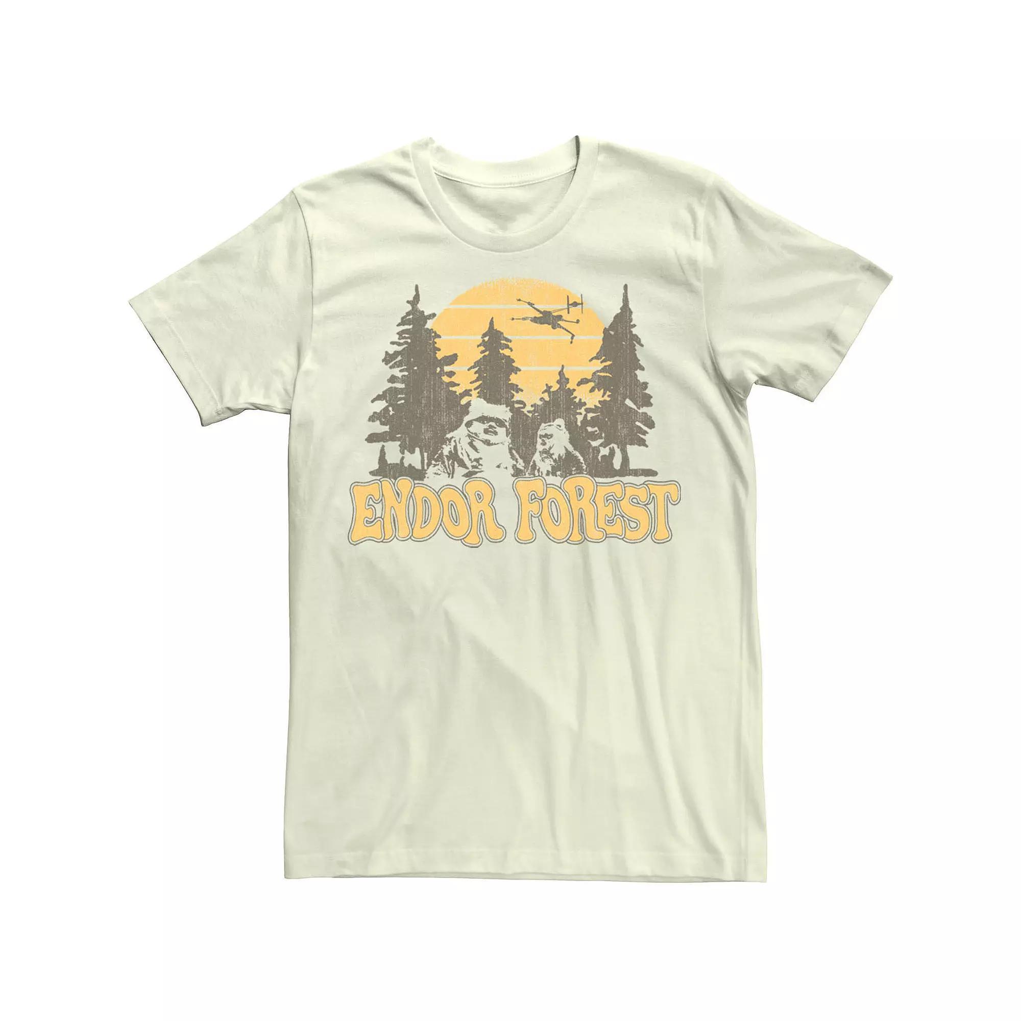Mens Star Wars Ewoks Endor Forest Sunset Tee Product Image