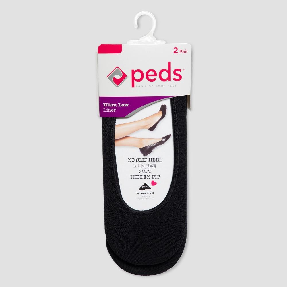 Peds Women's 2pk Microfiber Liner Socks 5-10: Seamless Toe, Hidden Gel Heel Grip Product Image