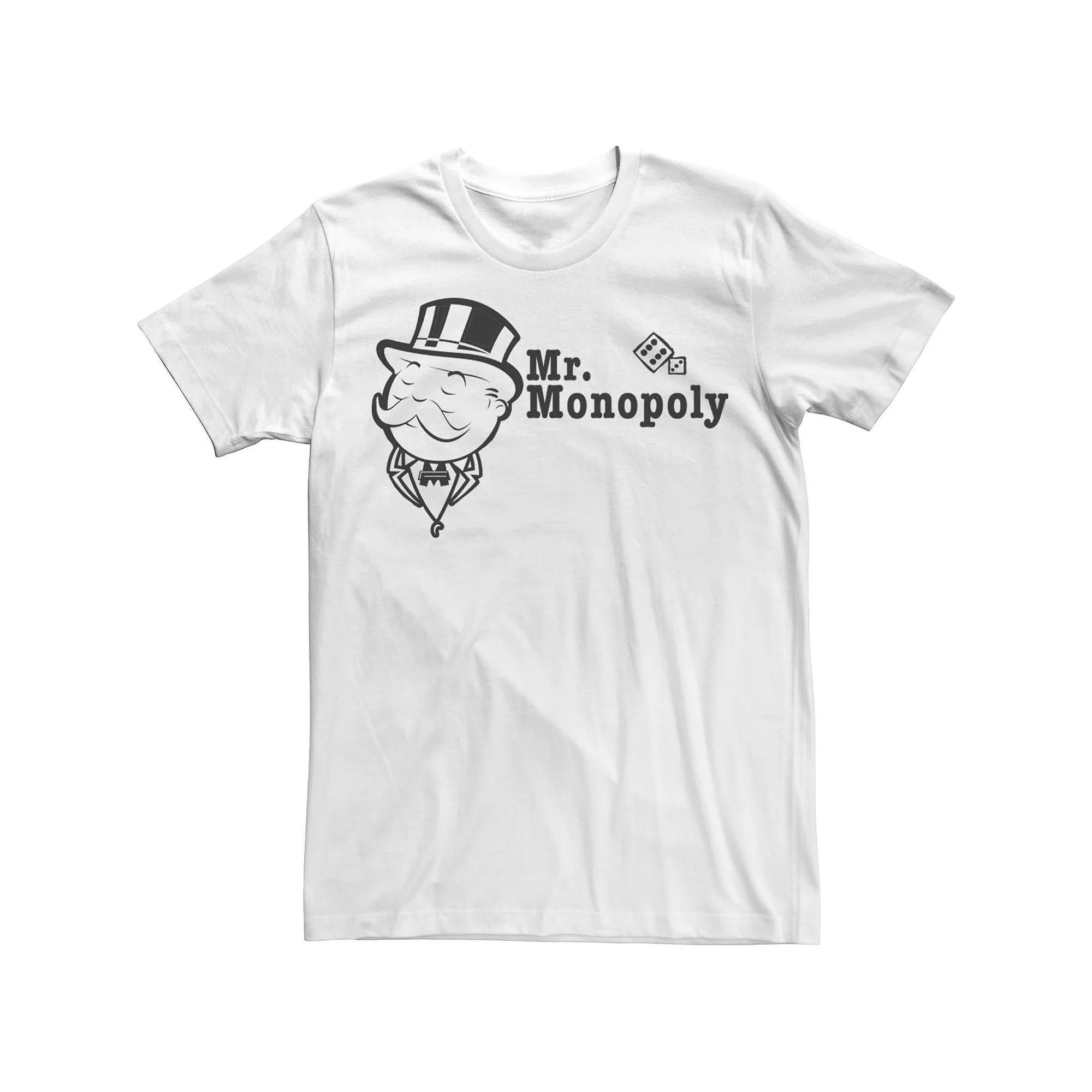 Men's Monopoly Mr. Monopoly Portrait Tee, Size: 3XL, White Product Image