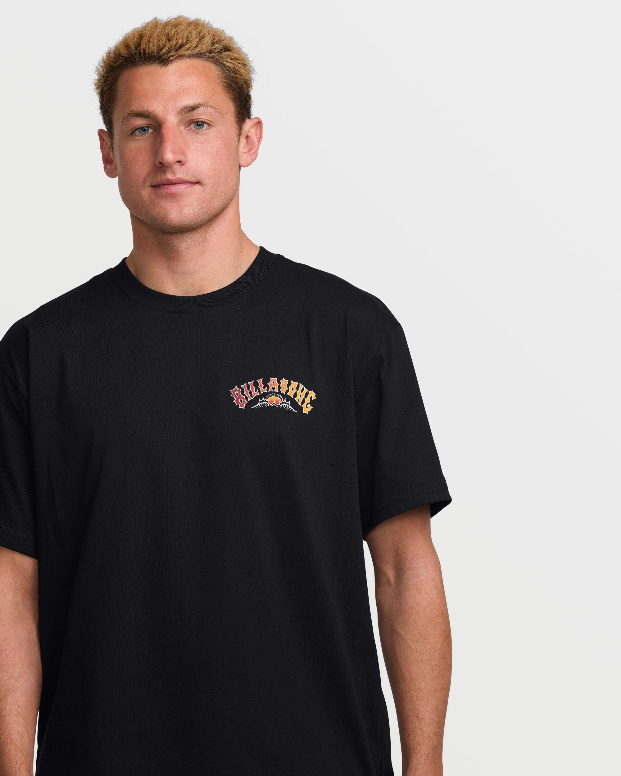 Throwback Regular Short Sleeve Tee - Black Male Product Image