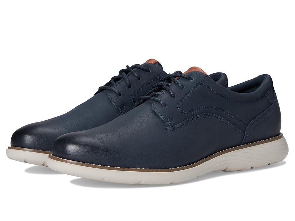 Rockport Garett Plain Toe (Dark Blue Leather) Men's Shoes Product Image