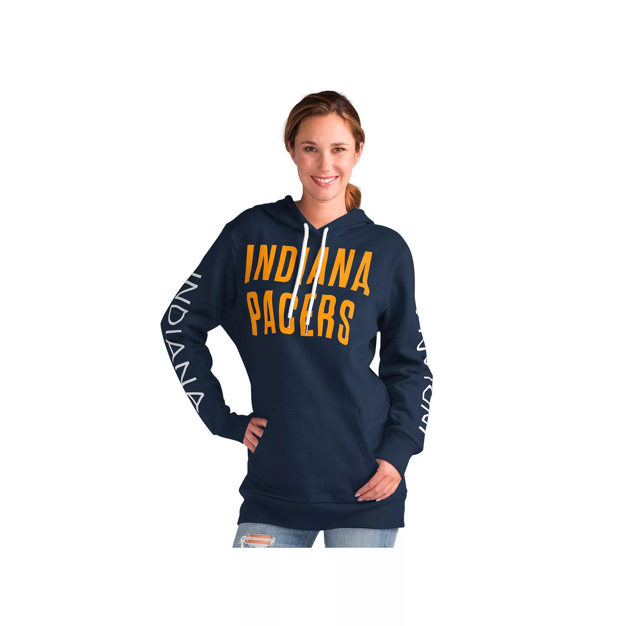Women's G-III 4Her by Carl Banks Navy Indiana Pacers Base Coach Pullover Hoodie, Size: Small, Blue Product Image
