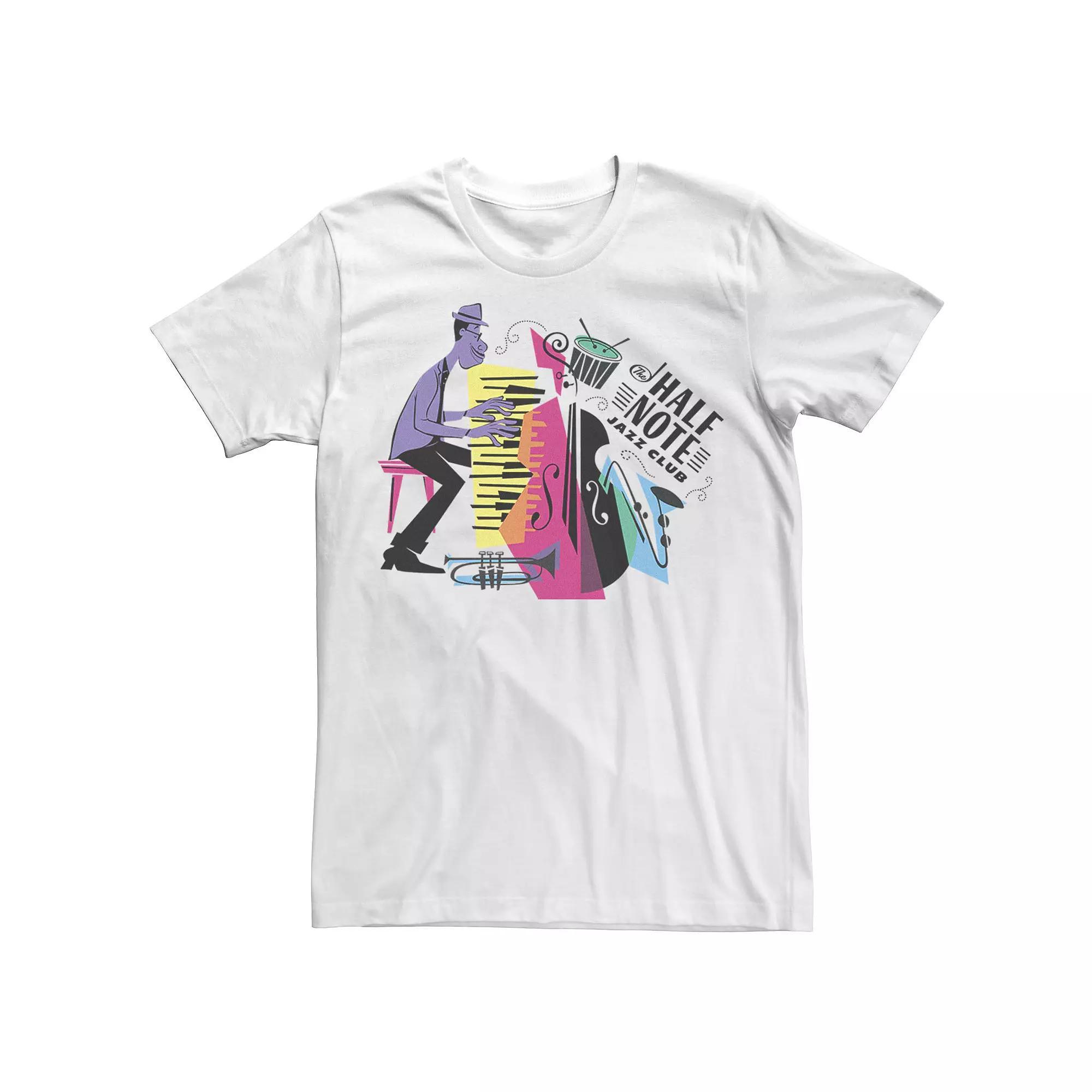 Disney / Pixar's Soul Men's Half Note Jazz Club Collage Logo Tee, Size: Medium, White Product Image