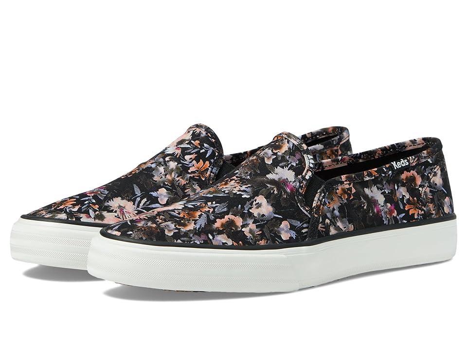Keds Double Decker Slip On (Black Floral Print) Women's Shoes Product Image