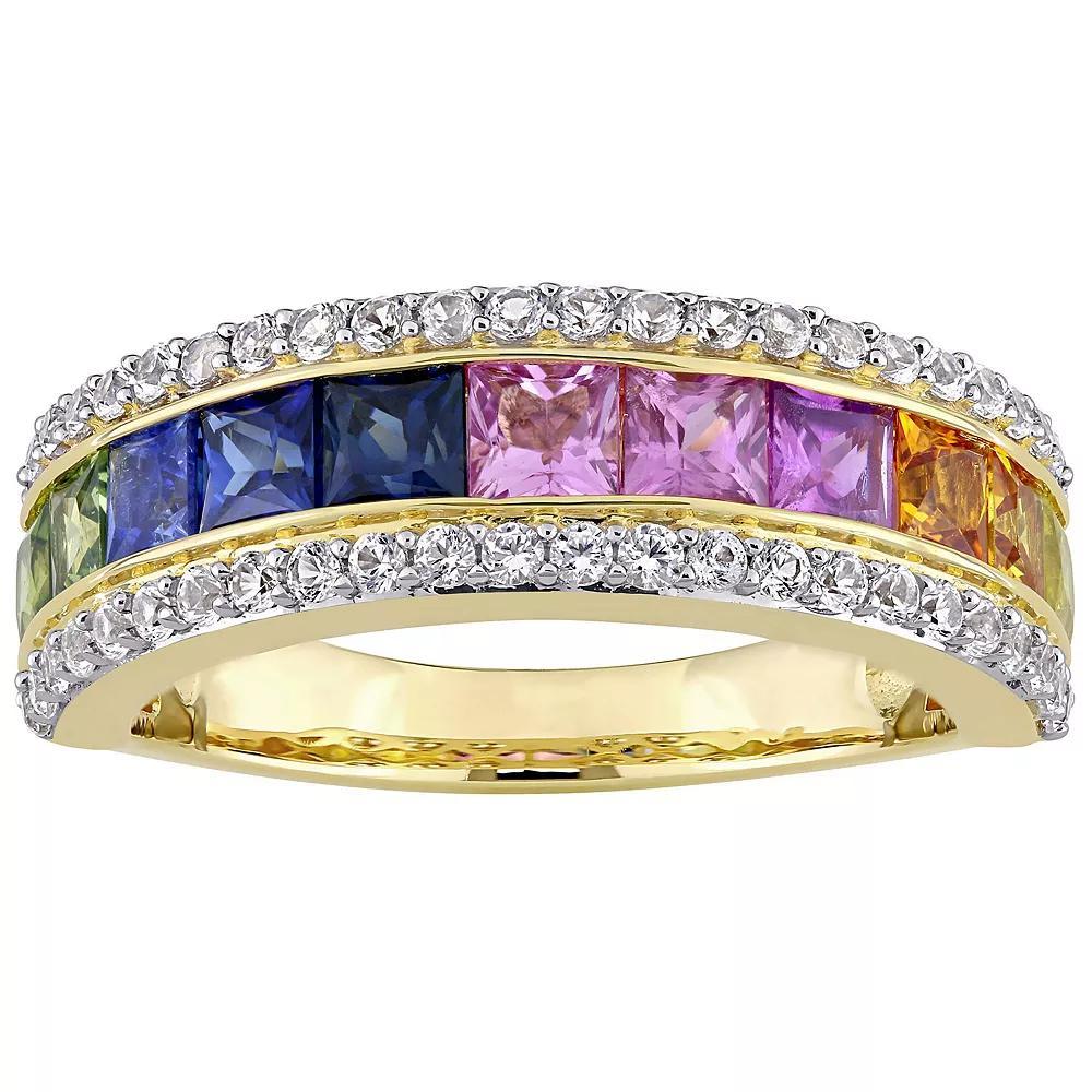 Stella Grace 14k Gold Multi-Color Sapphire Eternity Ring, Women's, Size: 5 Product Image