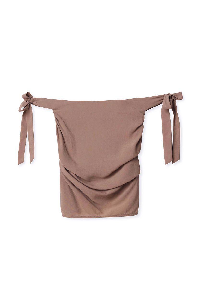 Off Shoulder Tie Detail Top Product Image