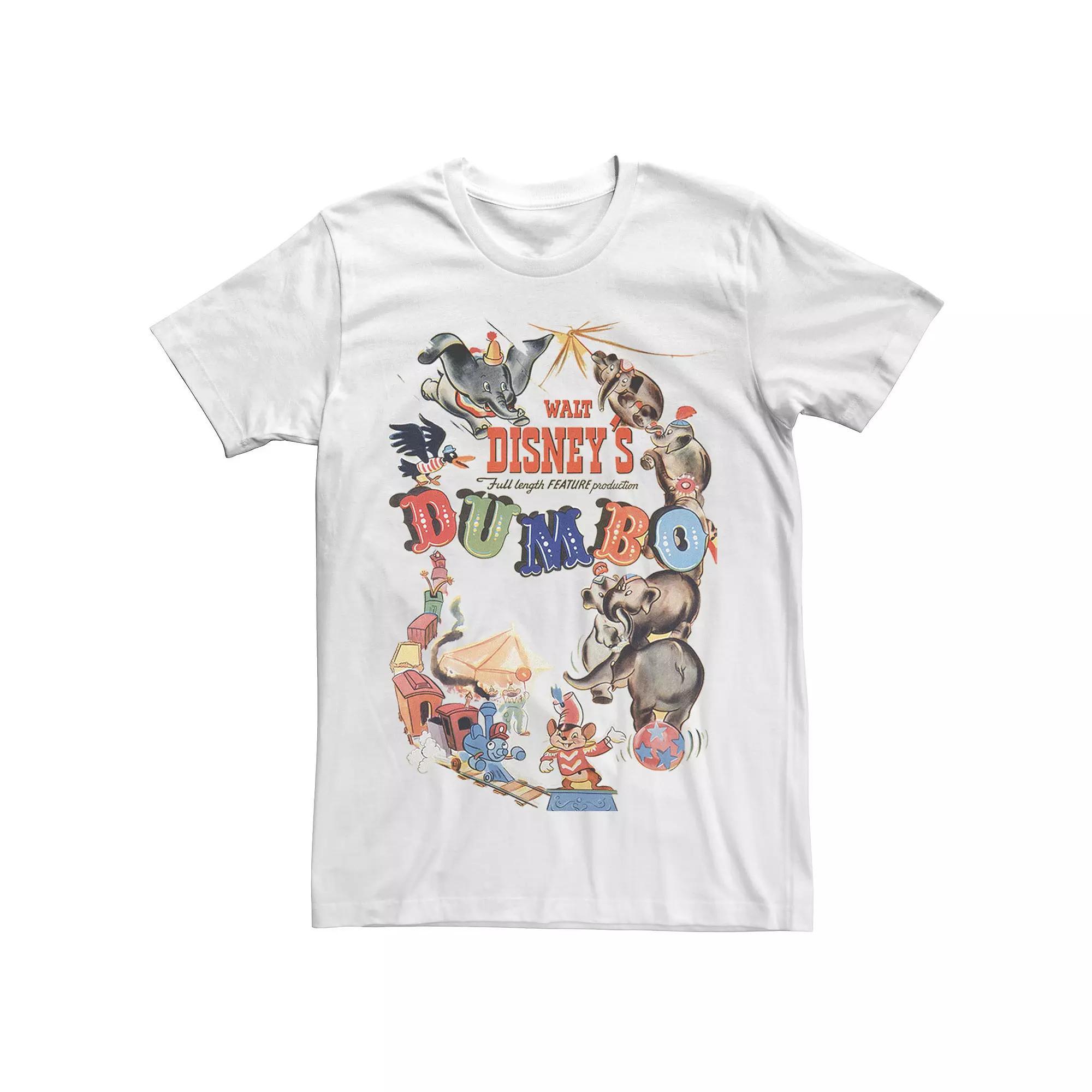 Disney's Dumbo Men's Vintage Movie Poster Tee, Size: Medium, Athletic Grey Product Image