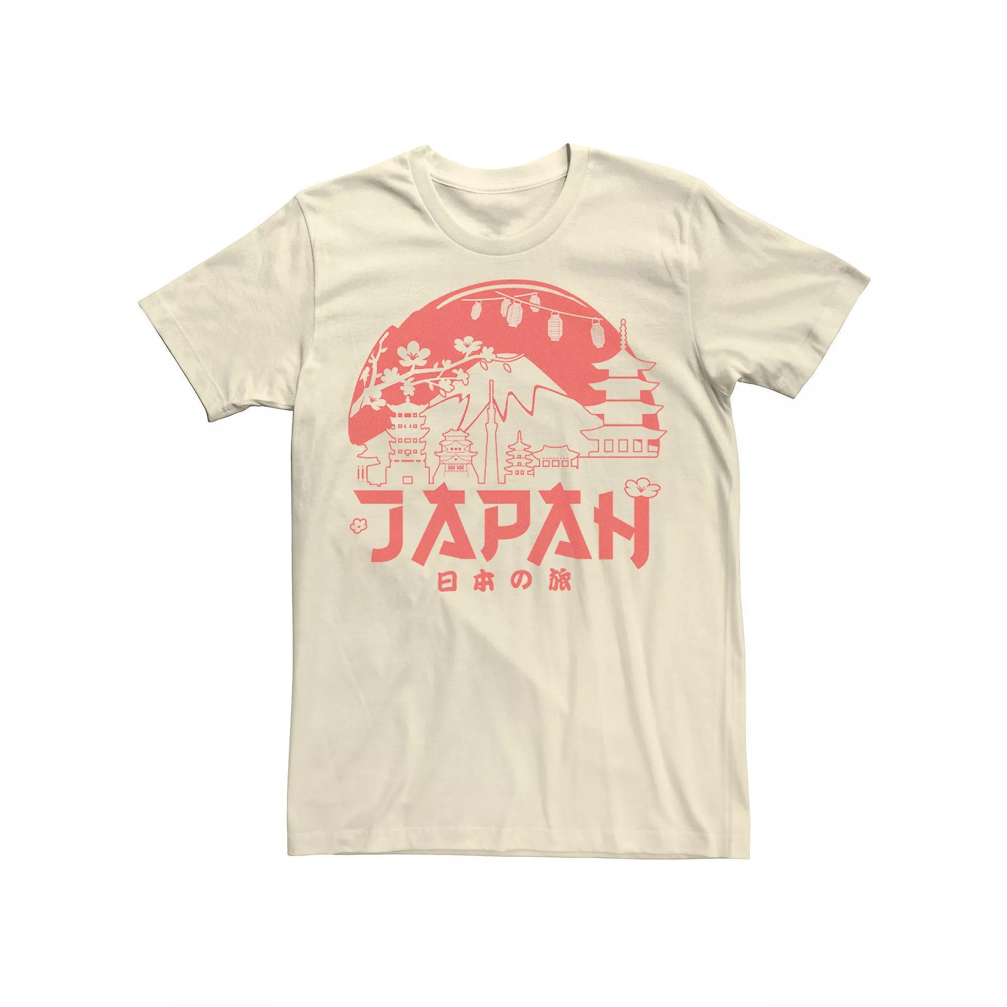 Men's Travel Apparel Japan Cherry Blossoms Tee, Size: Medium, Natural Product Image