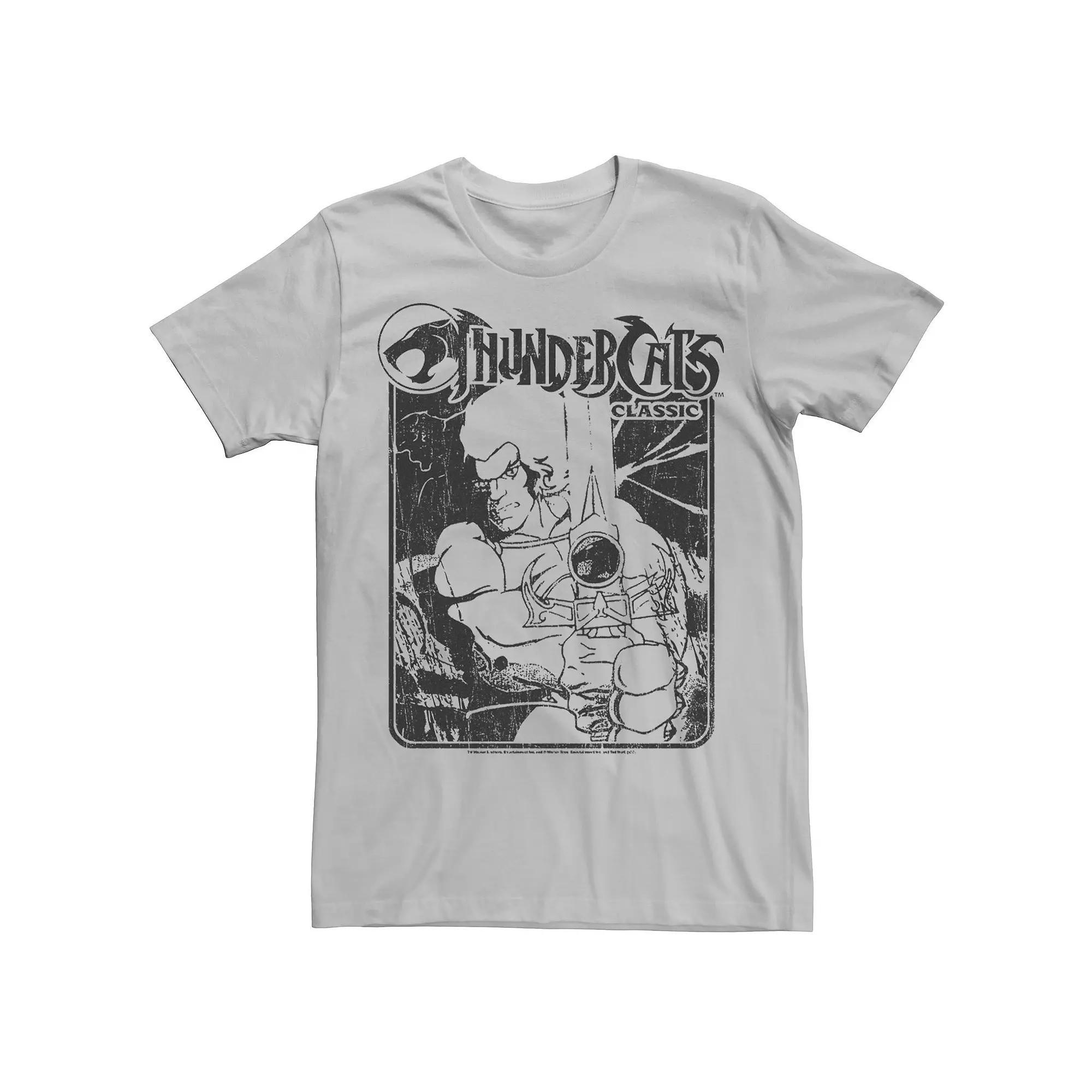 Men's ThunderCats Lion-O Distressed Portrait Panel Tee, Size: Large, Silver Product Image