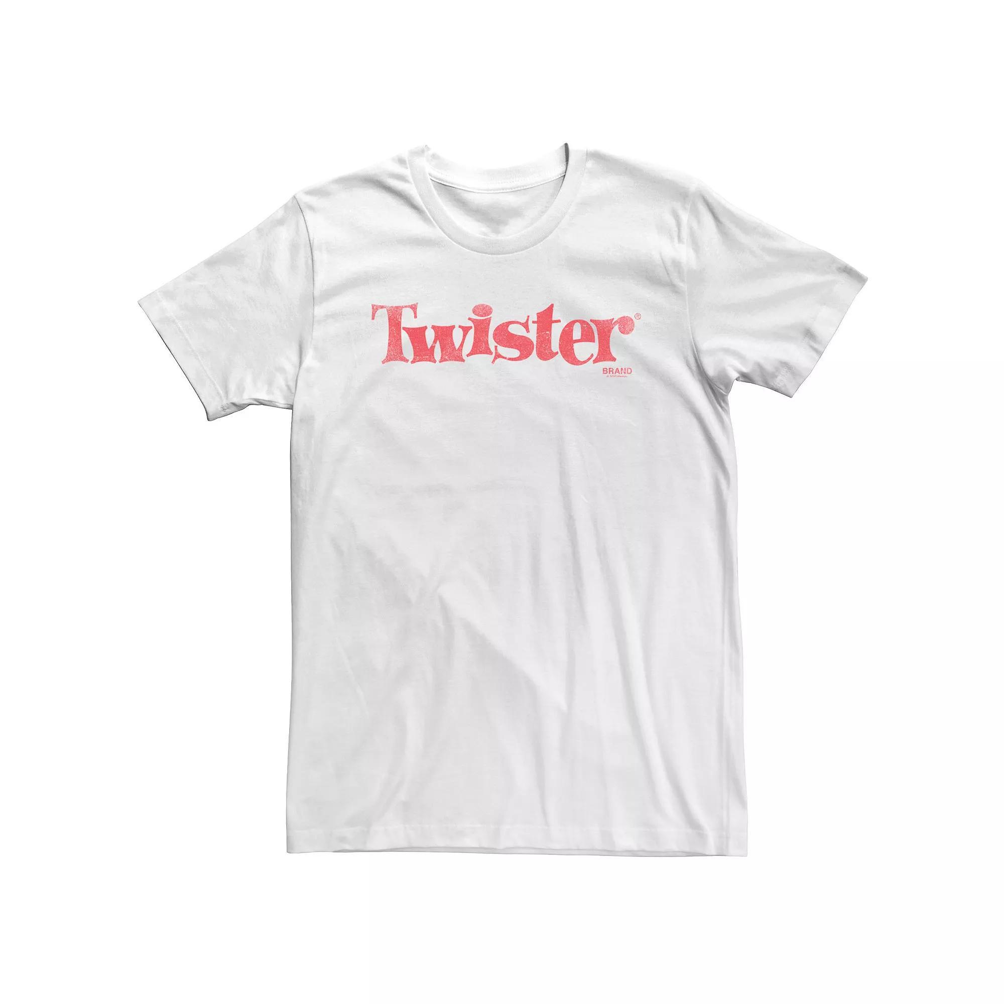Big & Tall Twister Red Distressed Classic Logo Graphic Tee, Men's, Size: 4XL Tall, White Product Image