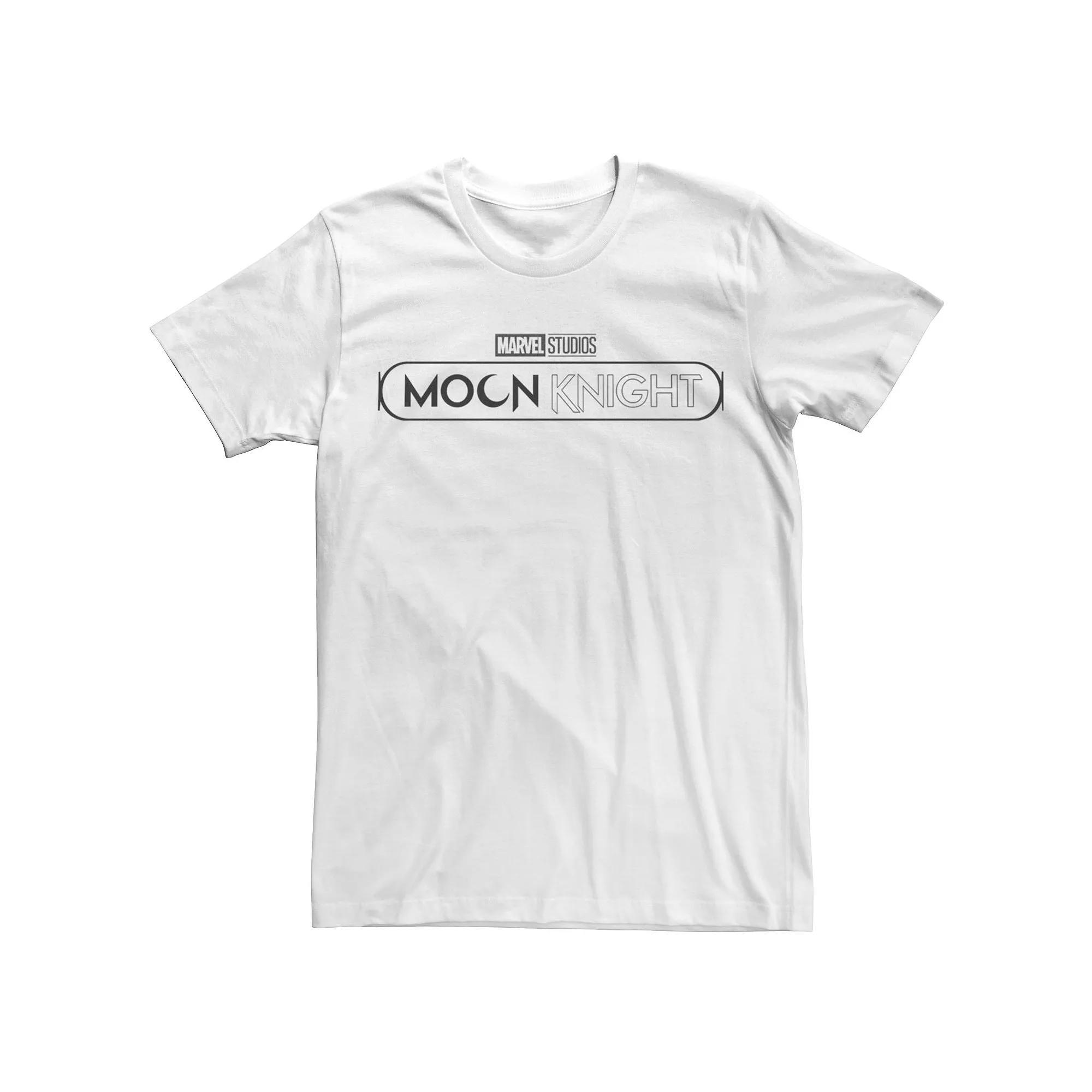 Men's Marvel Moon Knight Black Logo Tee, Size: Large, White Product Image
