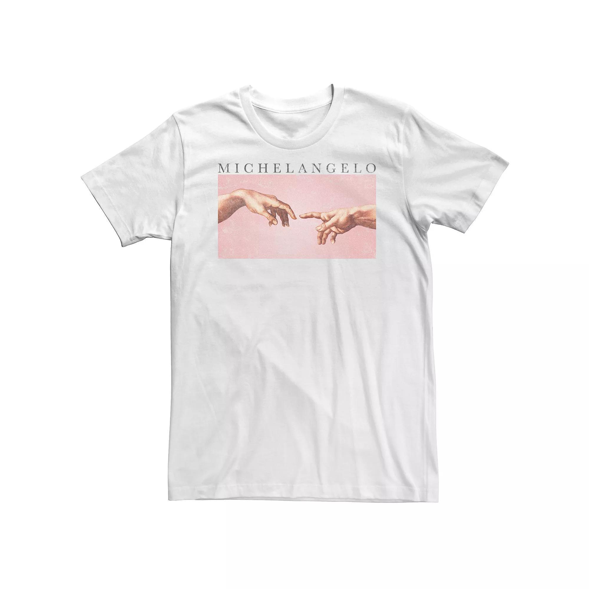 Big & Tall Michelangelo "Sistine Chapel" Painting Portrait Tee, Men's, Size: 5XL, White Product Image