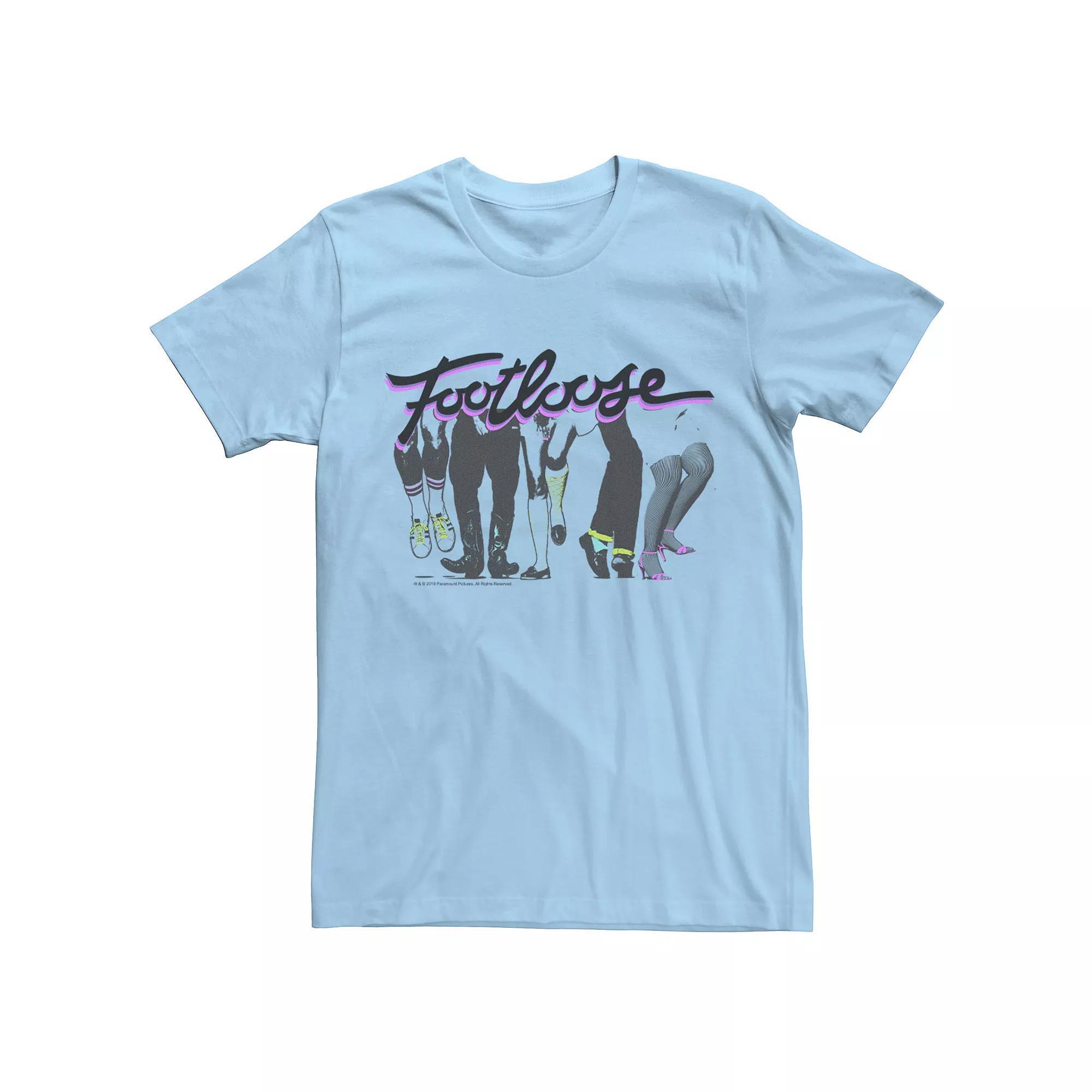 Men's Footloose Dancing Feet Title Logo Tee, Size: XXL, Light Blue Product Image