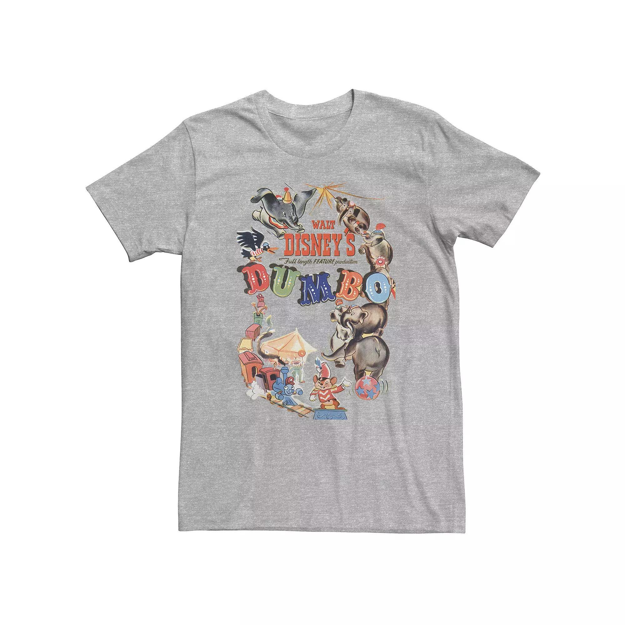 Big & Tall Disney Dumbo Vintage Movie Poster Tee, Men's, Size: 4XLT, Athletic Grey Product Image