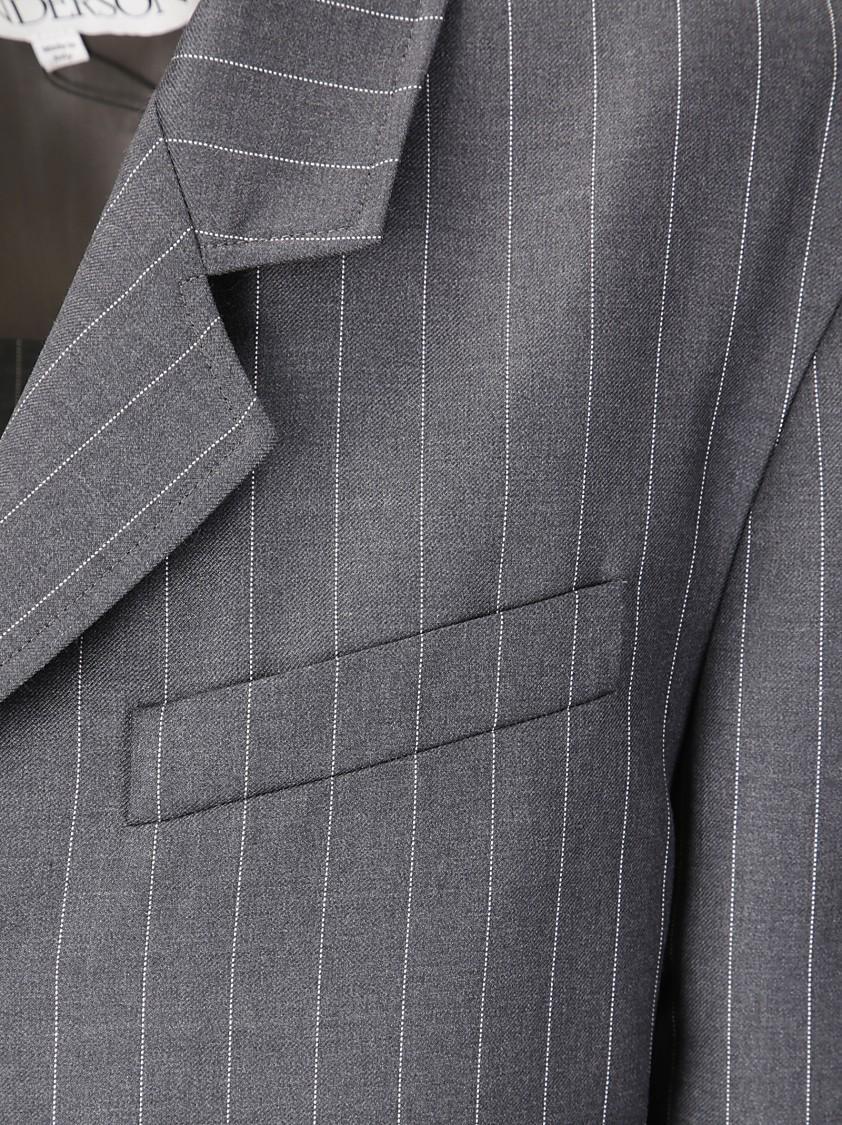 JW ANDERSON Open Back Tailored Shirt Jacket Mid Grey Melange Product Image