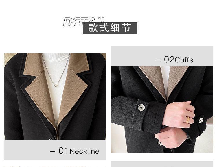 Mock Two-Piece One Buttoned Two Tone Blazer Product Image
