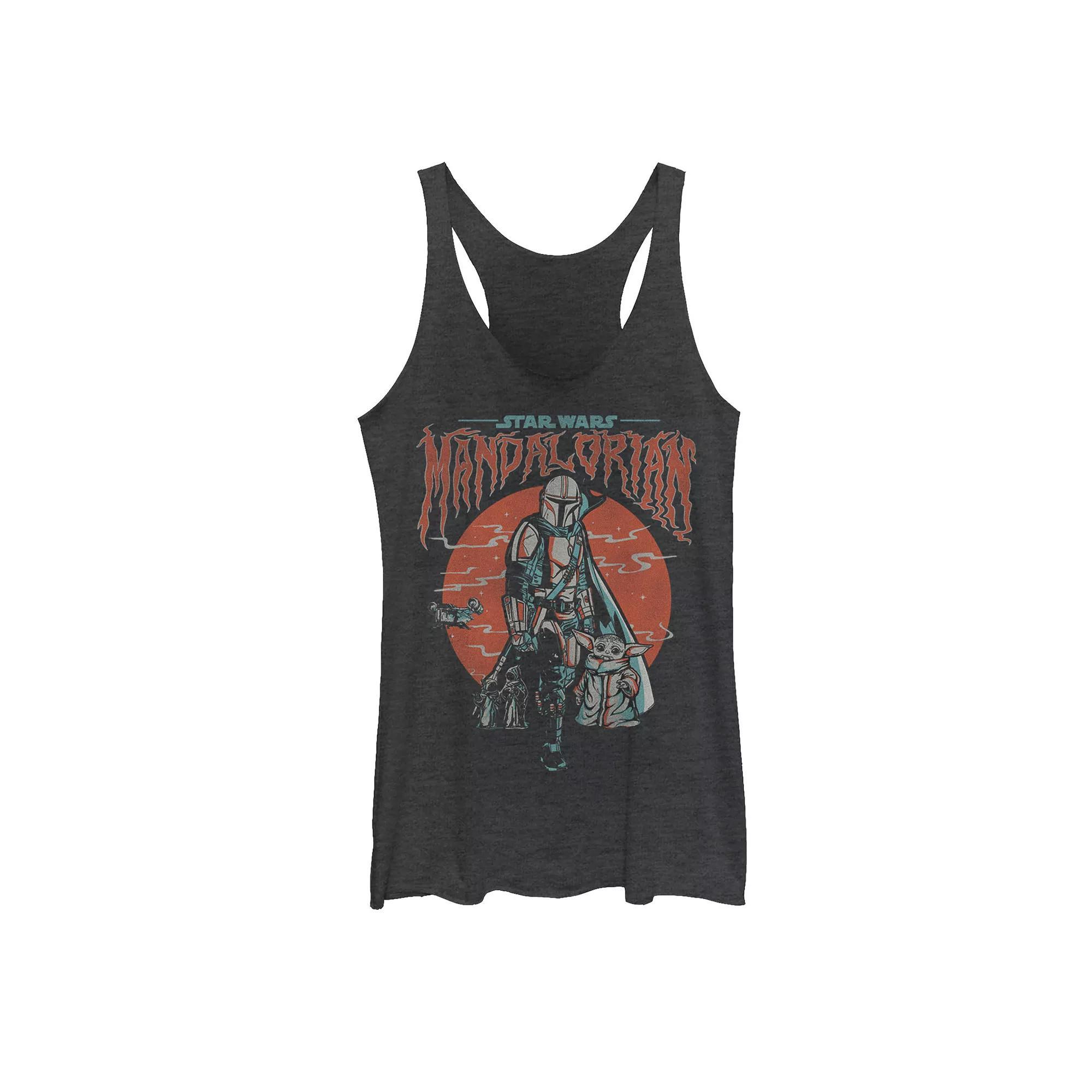 Juniors' Chakra Aligned Geometric Graphic Tank Top, Girl's, Size: XS, Black Grey Product Image