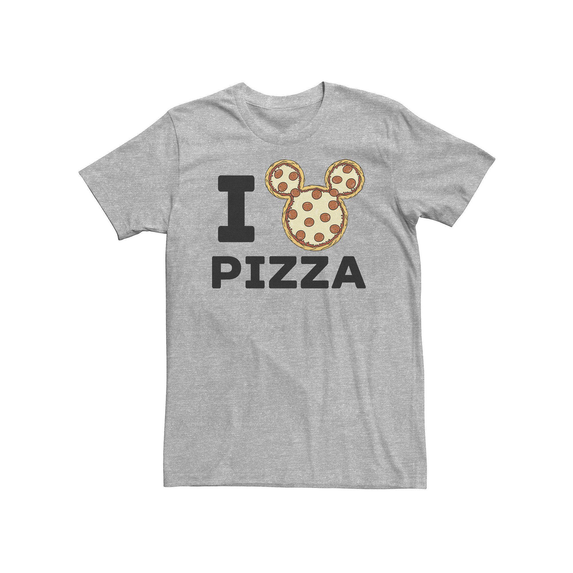 Big & Tall Disney Mickey & Friends Mickey Pizza Tee, Men's, Size: 3XL Tall, Athletic Grey Product Image