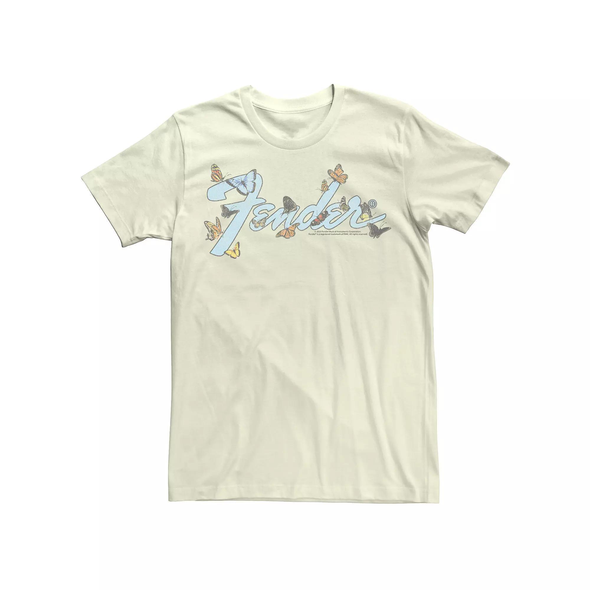 Men's Fender Butterfly Logo Tee, Size: Medium, Natural Product Image