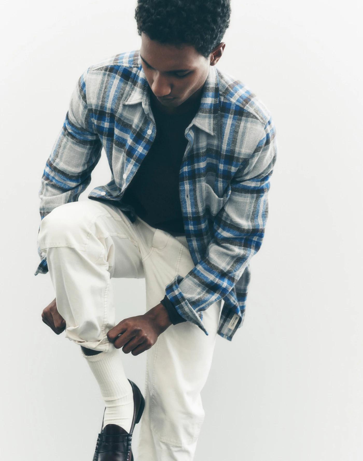 Brushed Flannel Easy Long-Sleeve Shirt Product Image