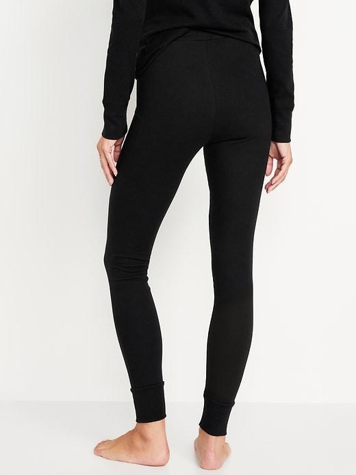 High-Waisted Waffle Pajama Leggings Product Image