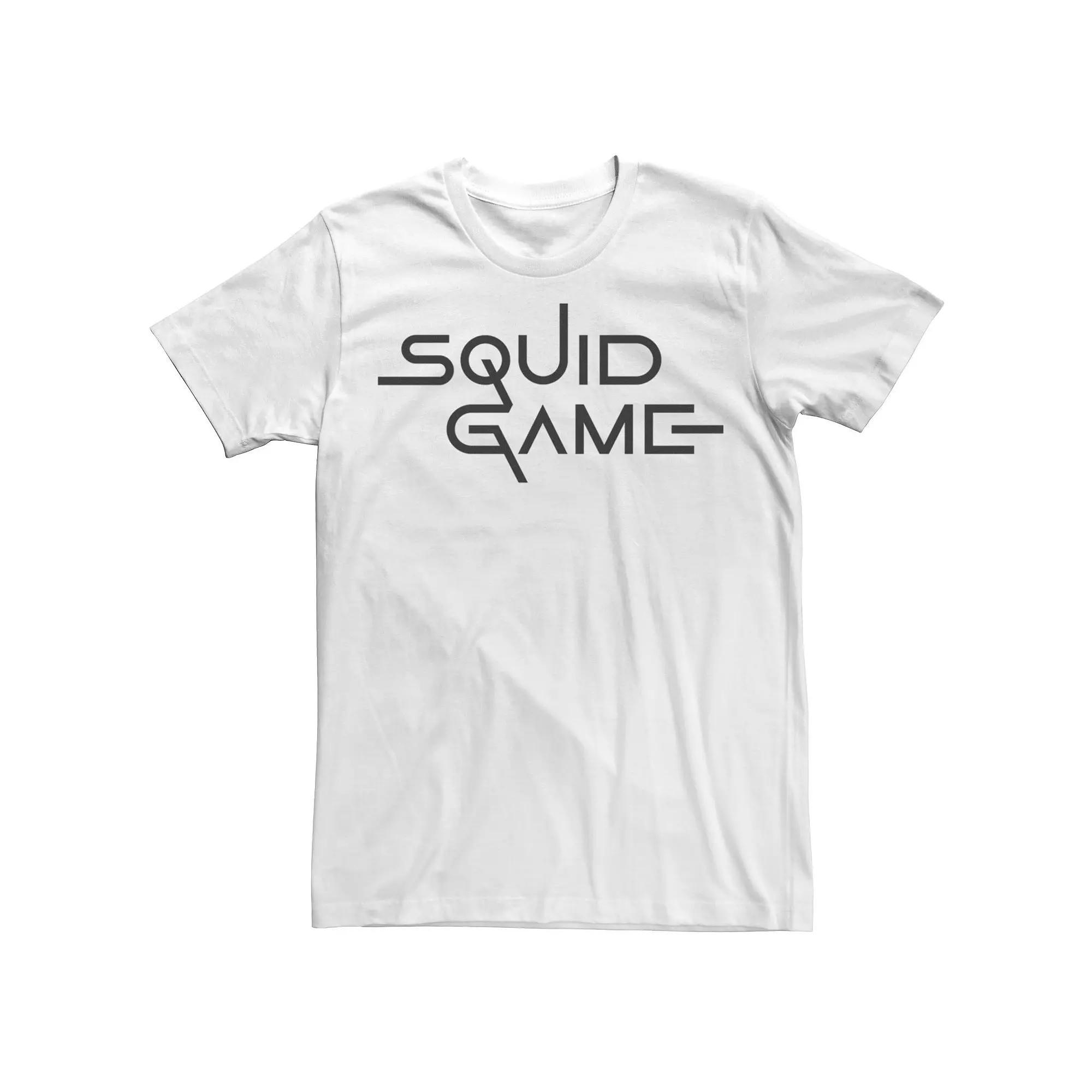 Men's Squid Game Distressed Text Logo Tee, Boy's, Size: XS, White Product Image