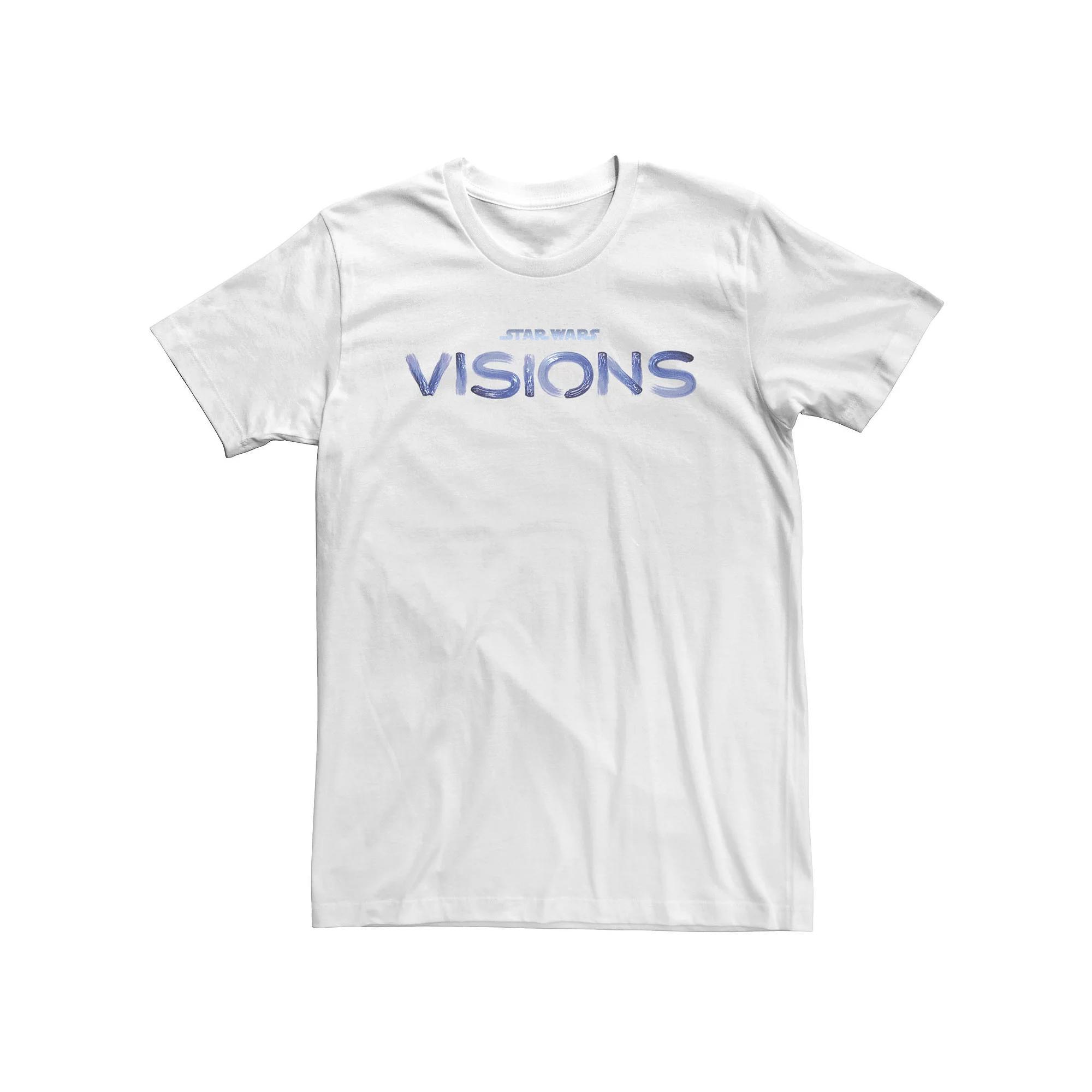 Big & Tall Star Wars: Visions Title Logo Tee, Men's, Size: 3XL Tall, White Product Image
