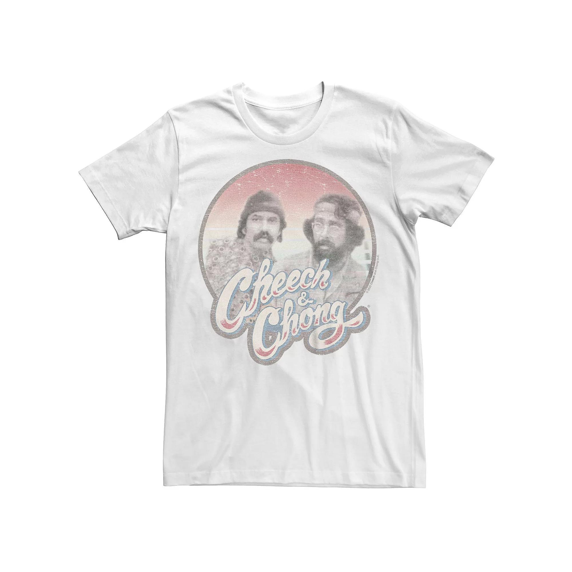Men's Cheech And Chong Vintage Photo Tee, Size: Medium, White Product Image