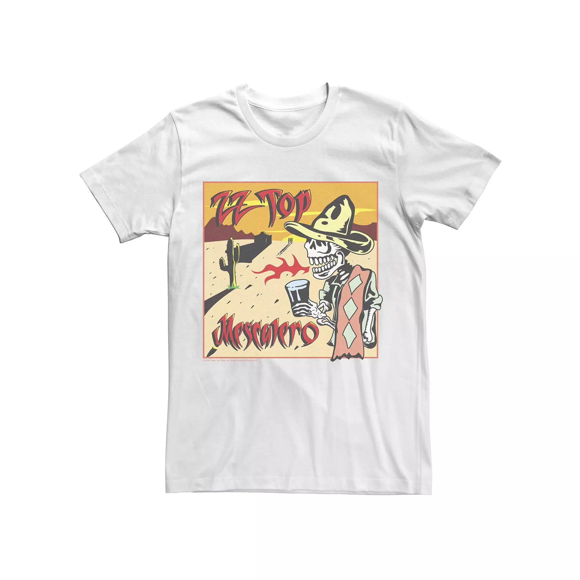 Mens ZZ Top Mescalero Skeleton Album Cover Panel Tee Product Image