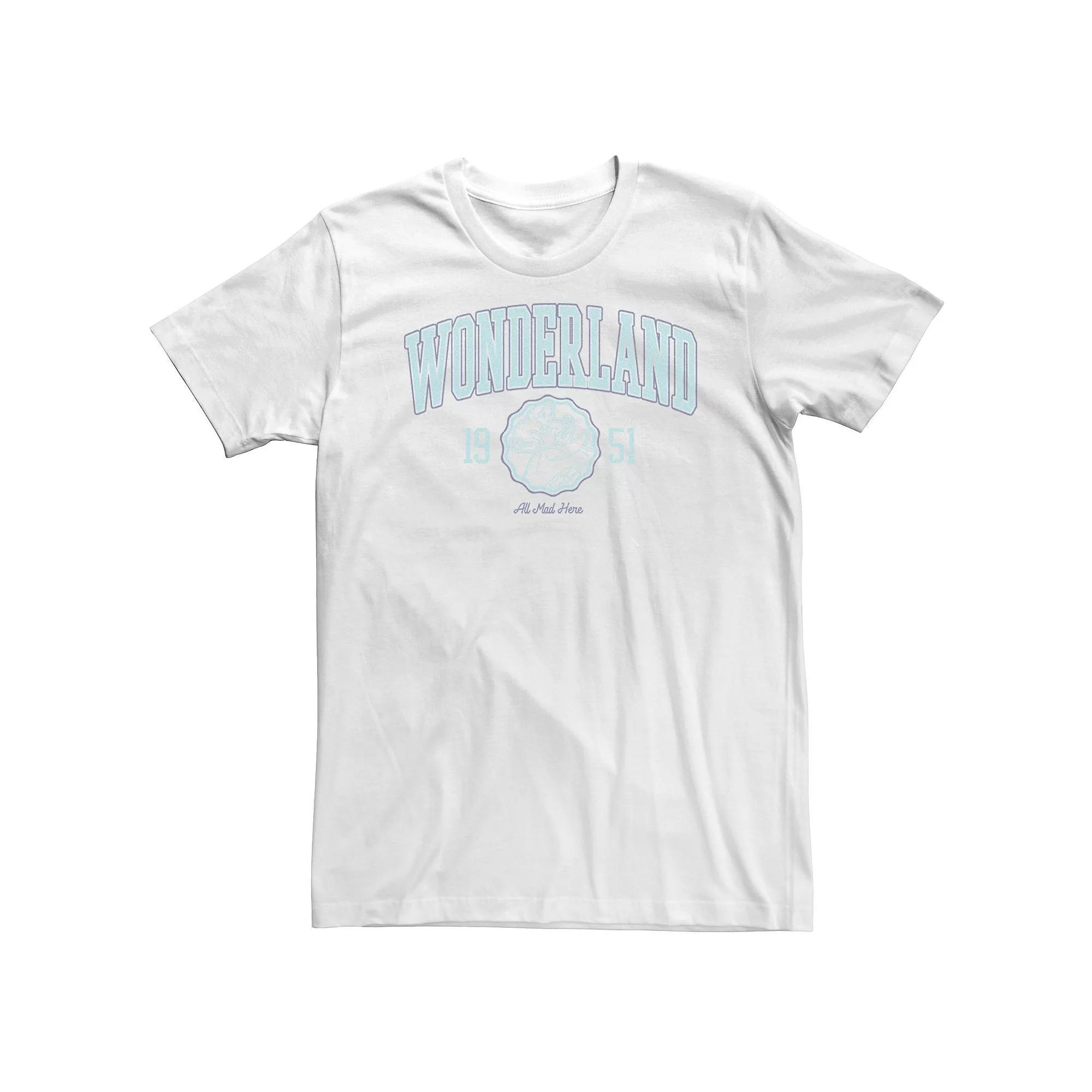 Big & Tall Disney Alice In Wonderland Blue Collegiate 1951 Tee, Men's, Size: XXL Tall, White Product Image