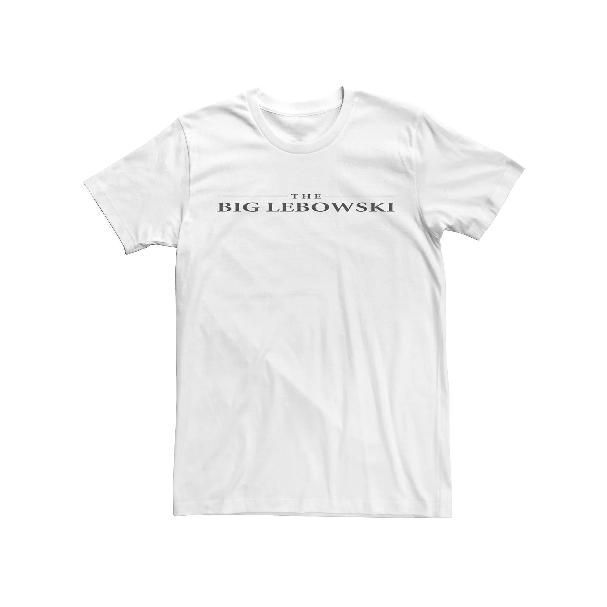 Men's Big Lebowski Title Simple Text Tee, Size: 3XL, White Product Image