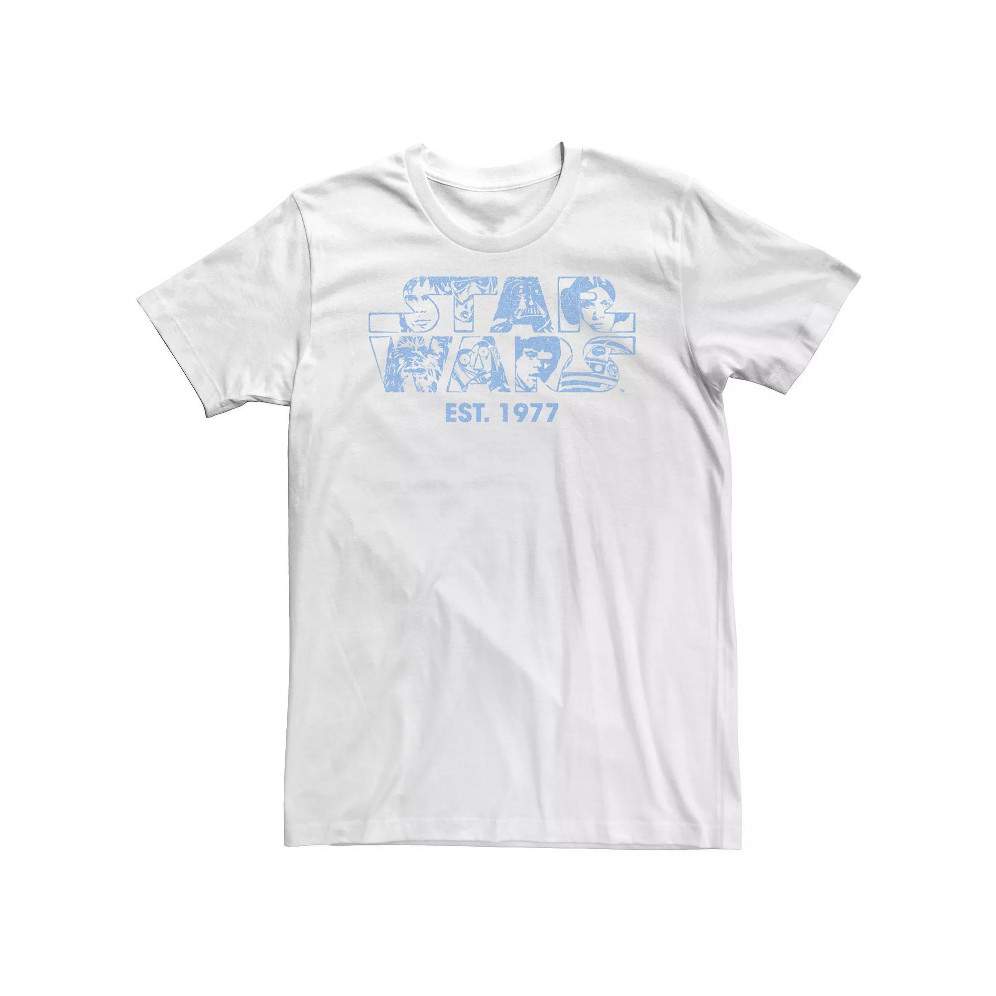 Big & Tall Star Wars Logo Faces Group Shot Logo Tee, Men's, Size: 3XL Tall, White Product Image