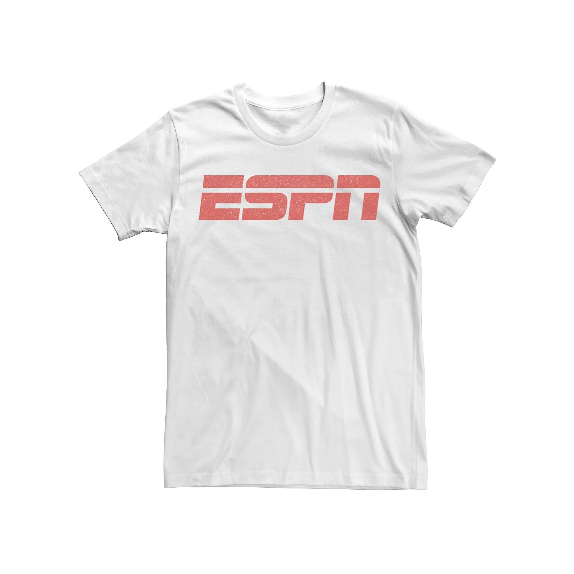 Men's ESPN Red Logo Tee, Size: Small, White Product Image