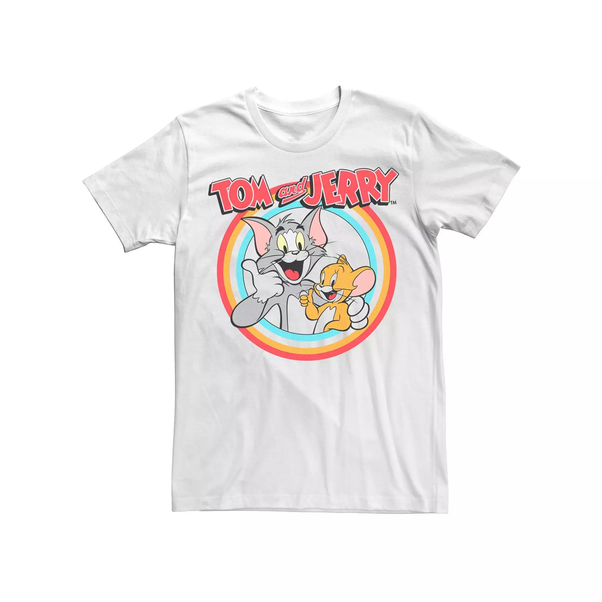 Men's Tom And Jerry Good Sign Tee, Size: XL, White Product Image
