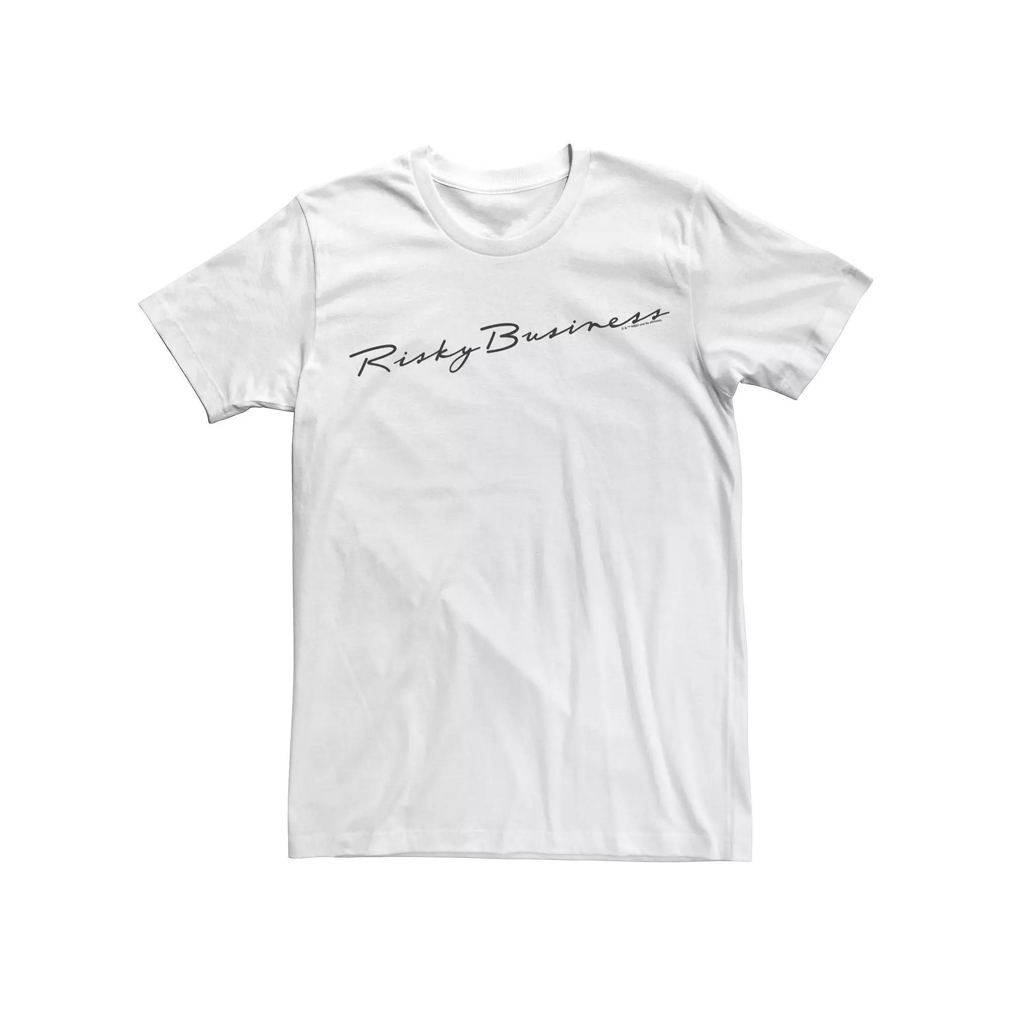 Men's WB The 100 Risky Business Title Graphic Tee, Size: Medium, White Product Image