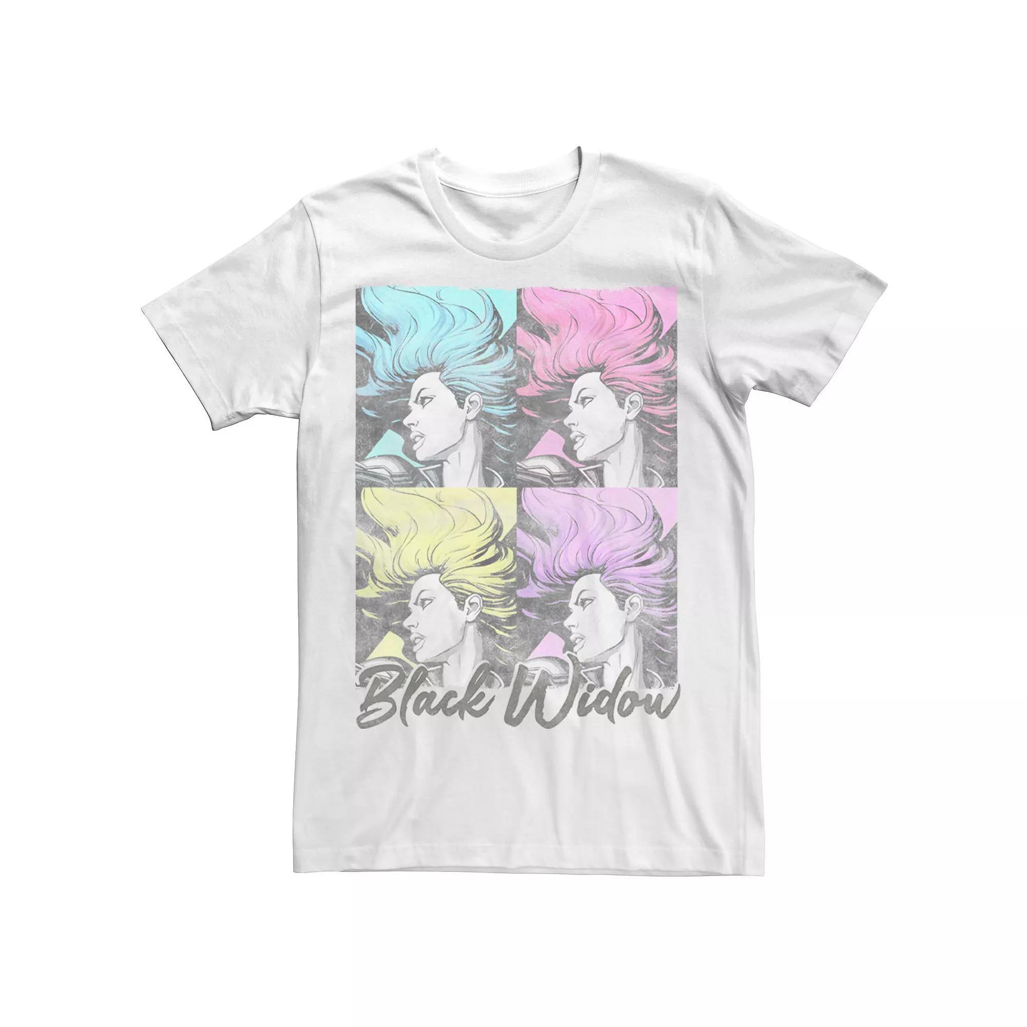 Men's Marvel Black Widow Boxed Up Portrait Tee, Size: XXL, White Product Image