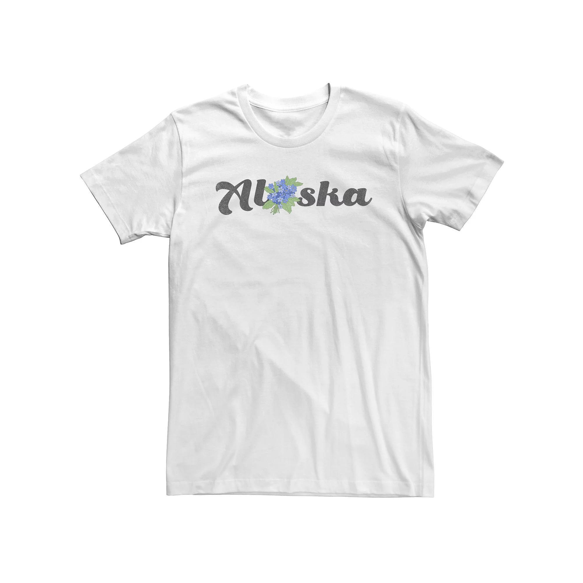 Big & Tall Alaska Alpine Forget-Me-Not Tee, Men's, Size: XL Tall, White Product Image
