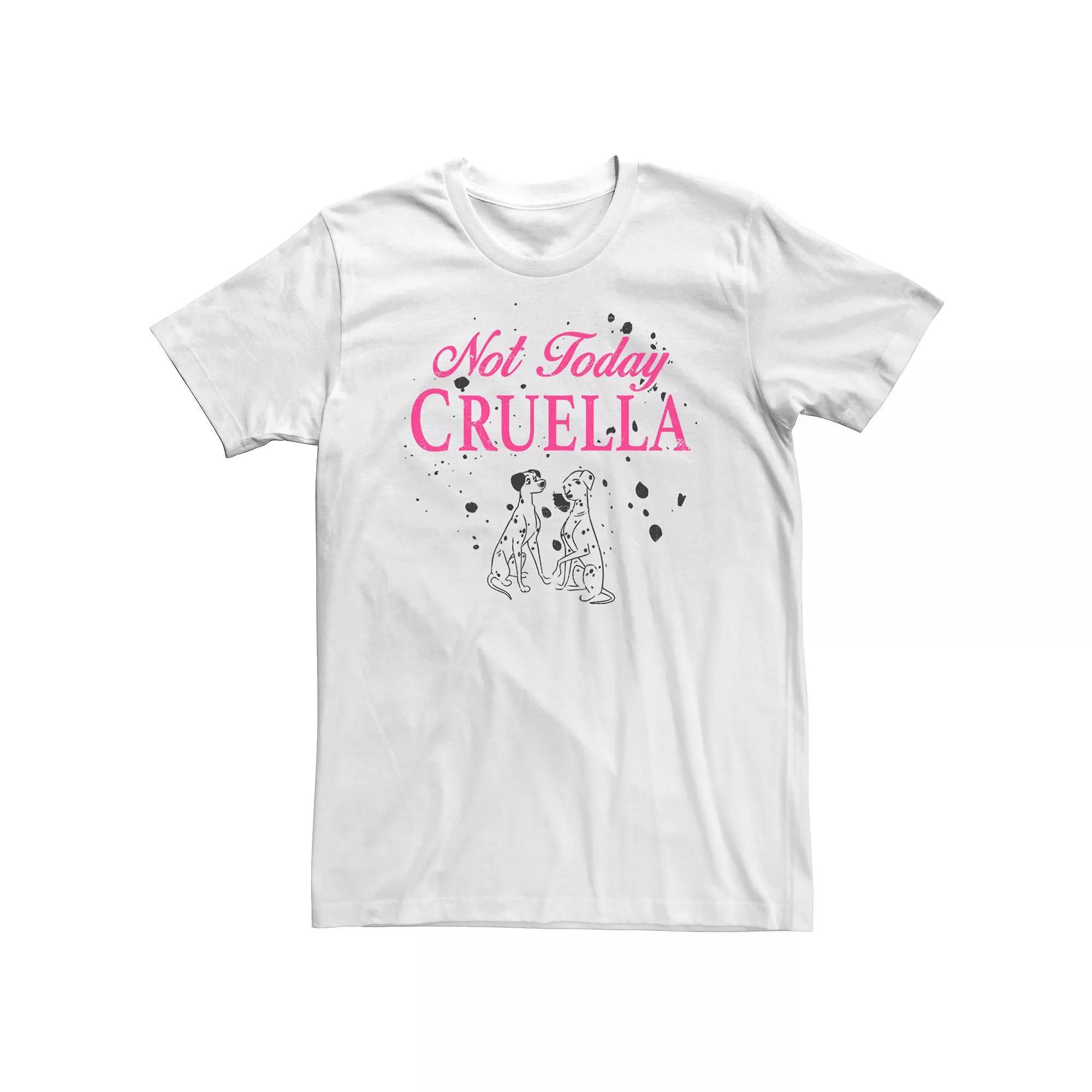 Big & Tall Disney 101 Dalmatians Pongo And Perdita Not Today Cruella Tee, Men's, Size: 3XL, White Product Image