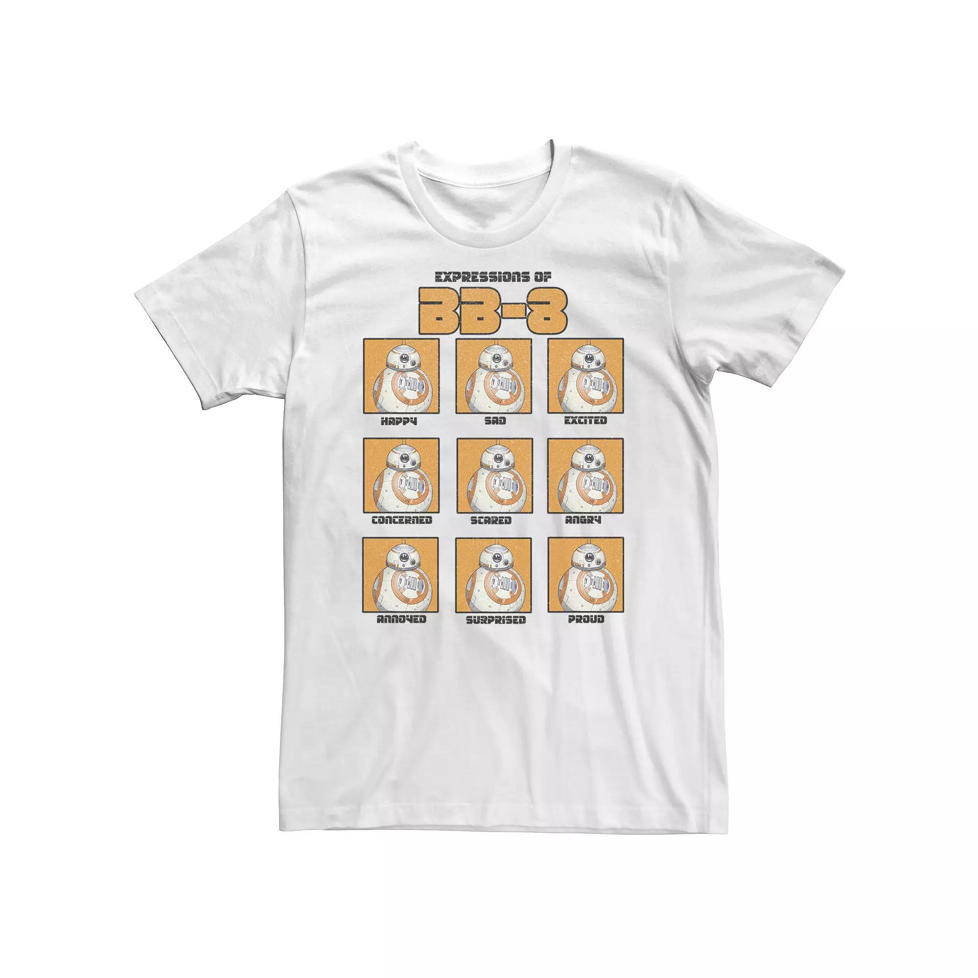 Big & Tall Star Wars The Expressions Of BB-8 Tee, Men's, Size: 4XLT, White Product Image