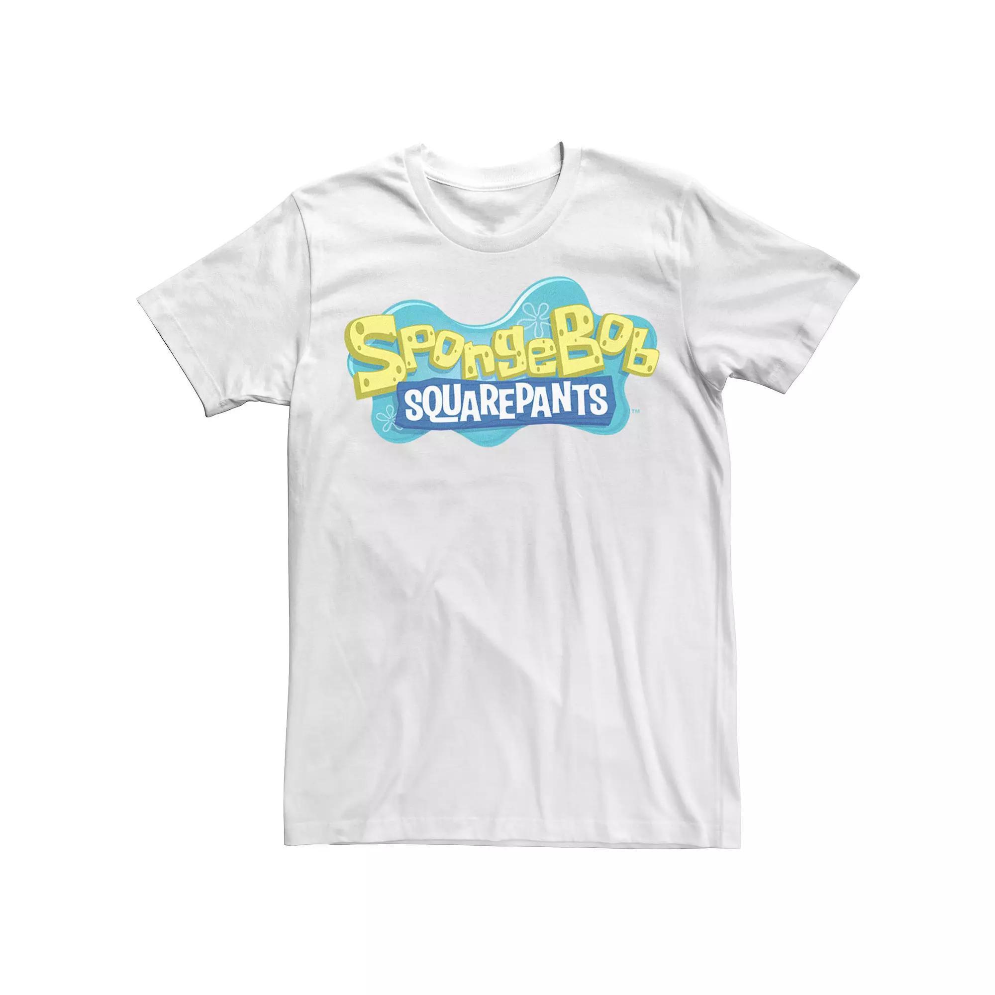 Men's SpongeBob Squarpants Sponge Logo Tee, Size: Large, White Product Image