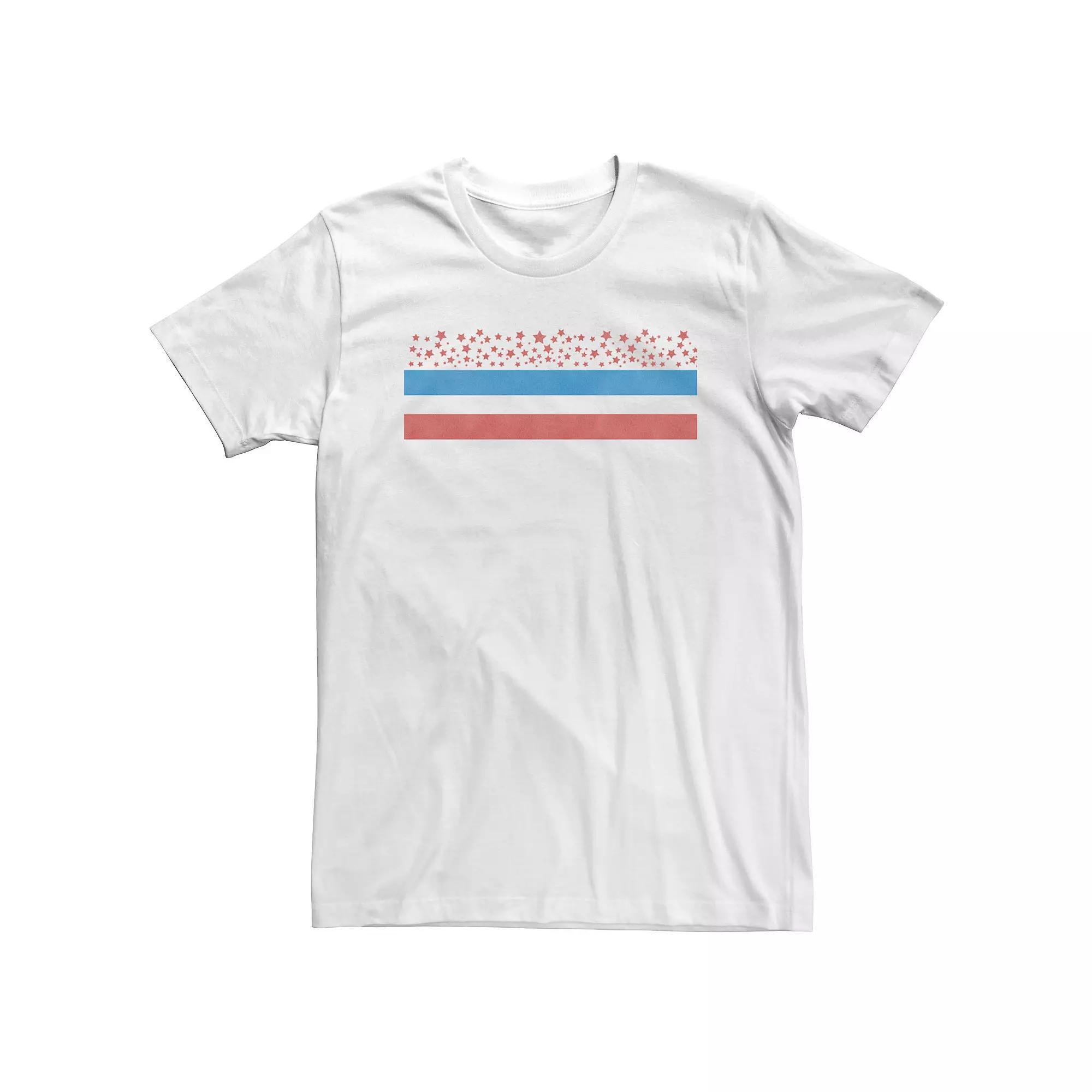 Big & Tall Fifth Sun Stars & Stripes Tee, Men's, Size: 4XL, White Product Image