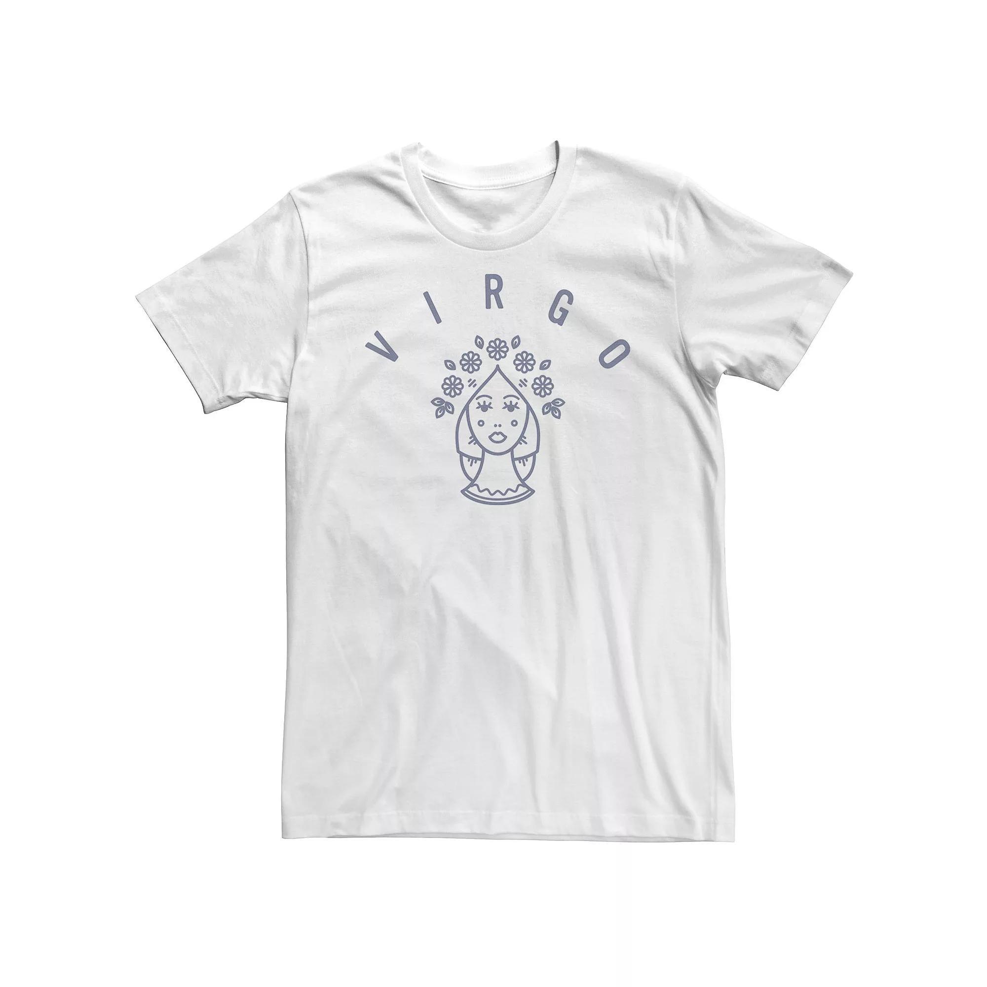 Big & Tall Virgo Line Art Portrait Tee, Men's, Size: 4XL, White Product Image