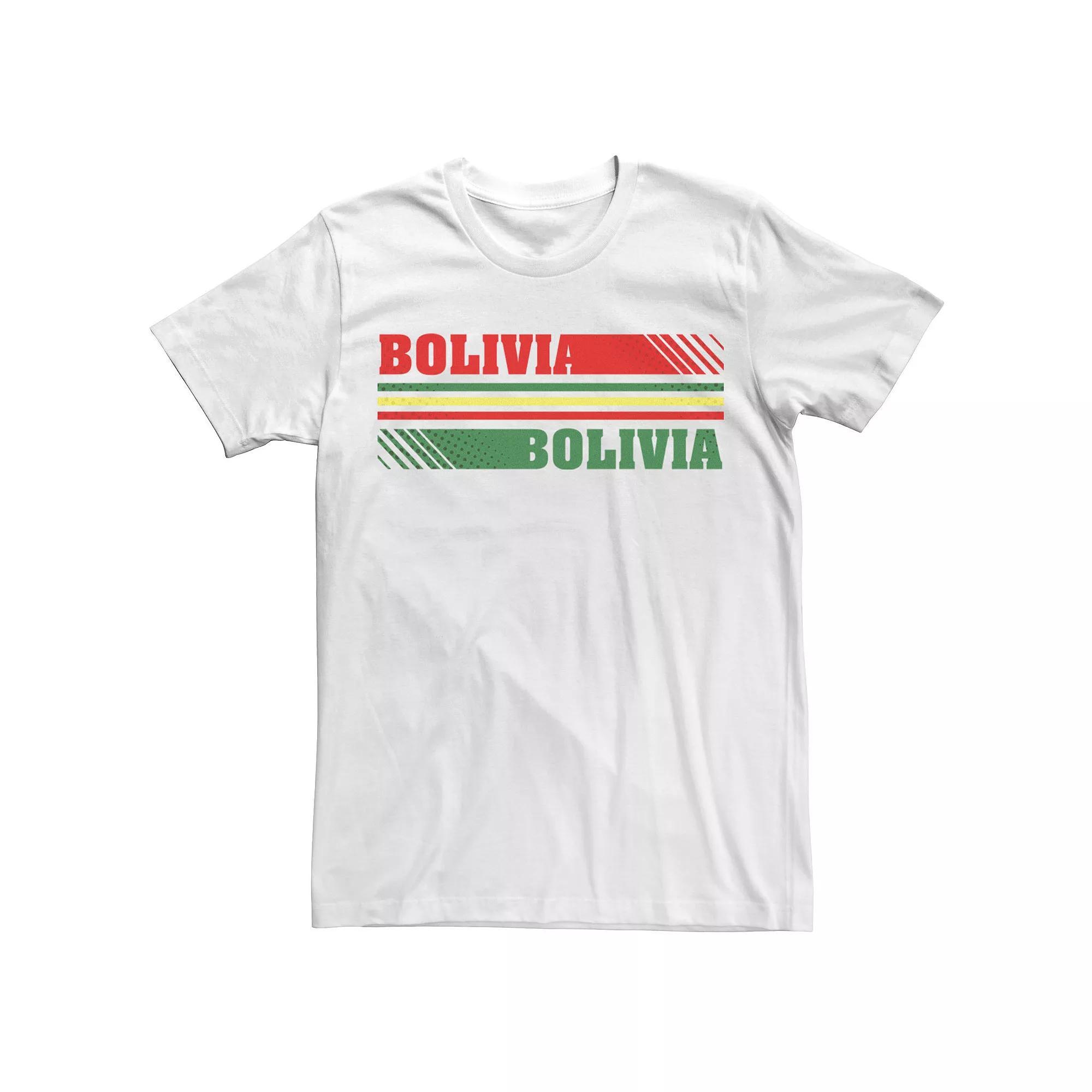 Men's Gonzales Bolivia Colorful Word Stack Tee, Size: 3XL, White Product Image