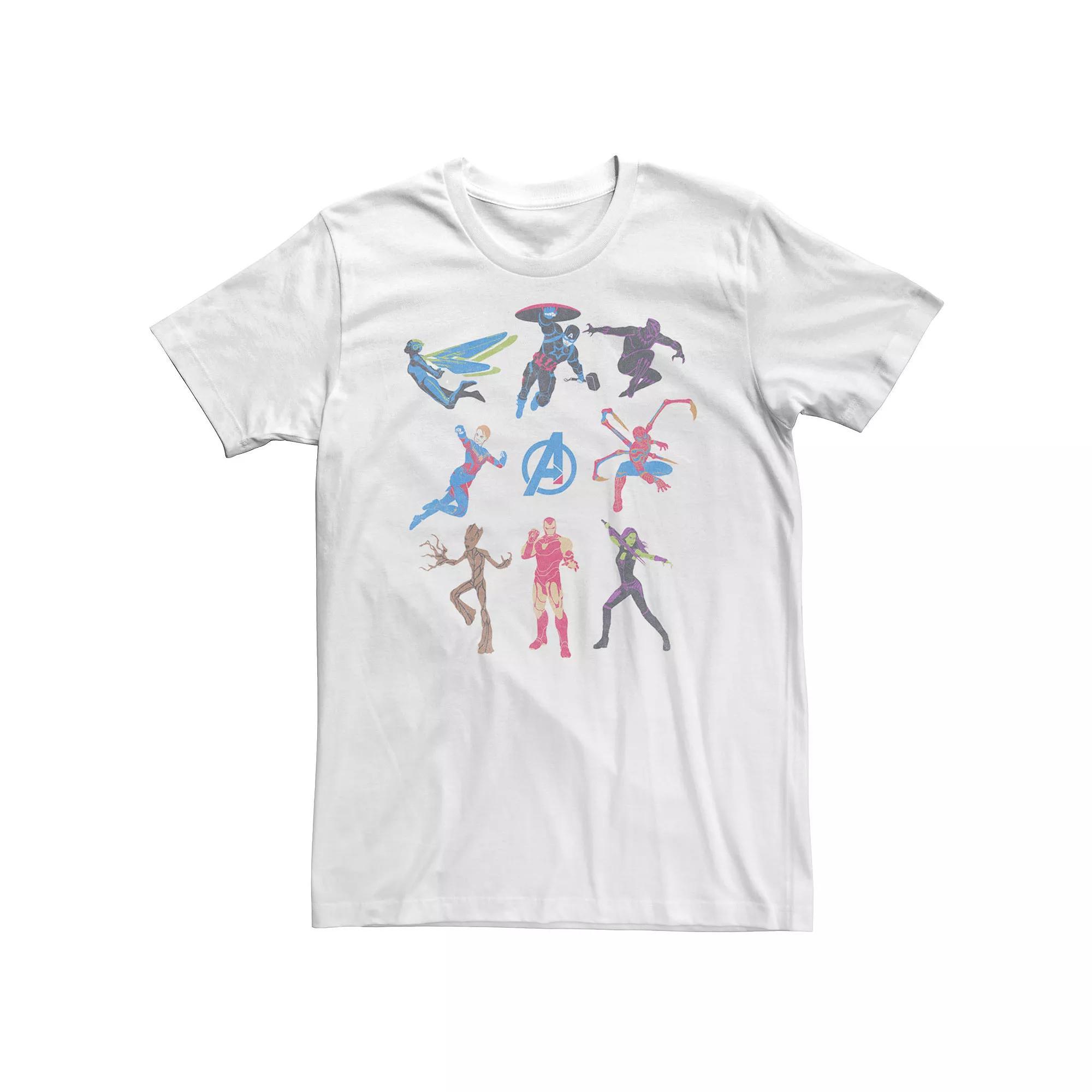 Big & Tall Marvel Character Collage Tee, Men's, Size: 3XL, White Product Image